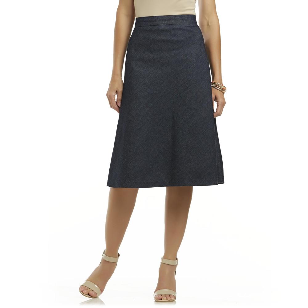 Jaclyn Smith Women's Denim A-Line Skirt