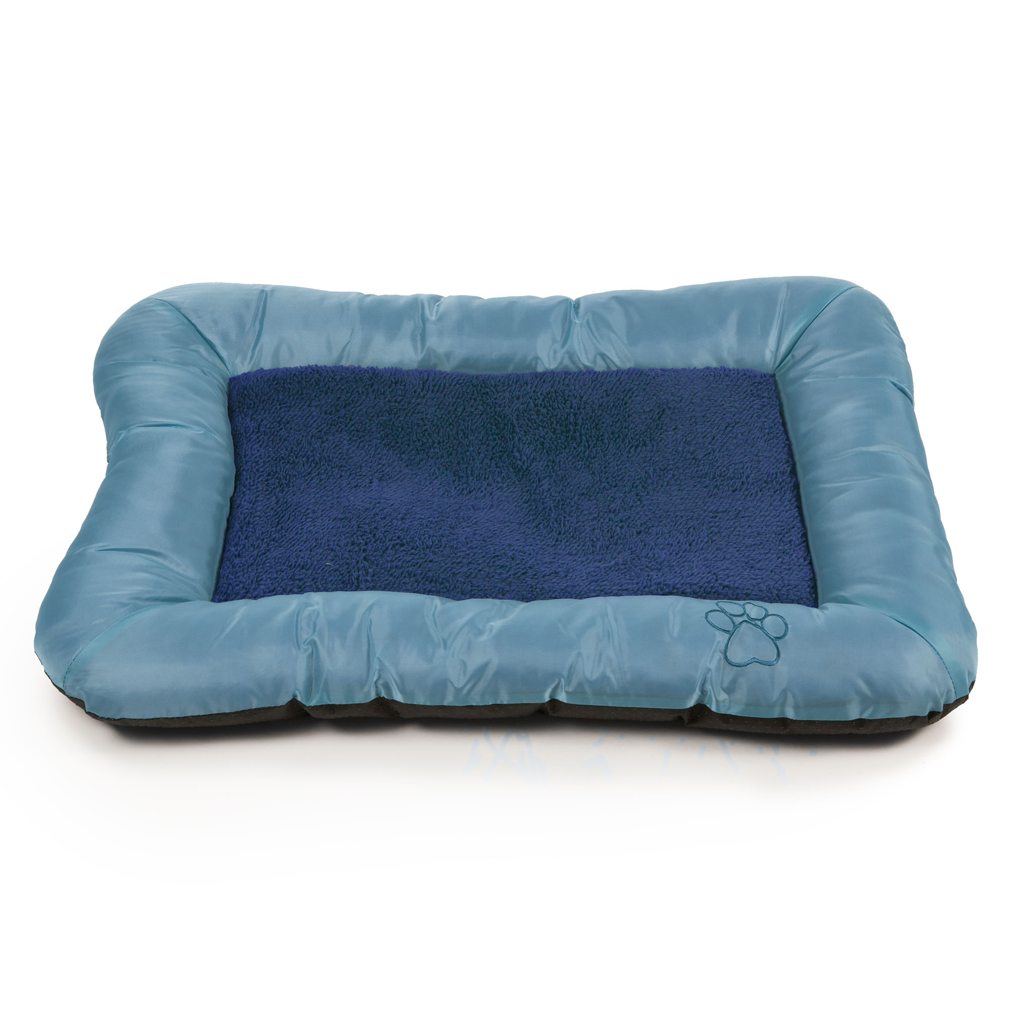 PAW Plush Cozy Pet Crate Dog Pet Bed - Blue - Extra Large