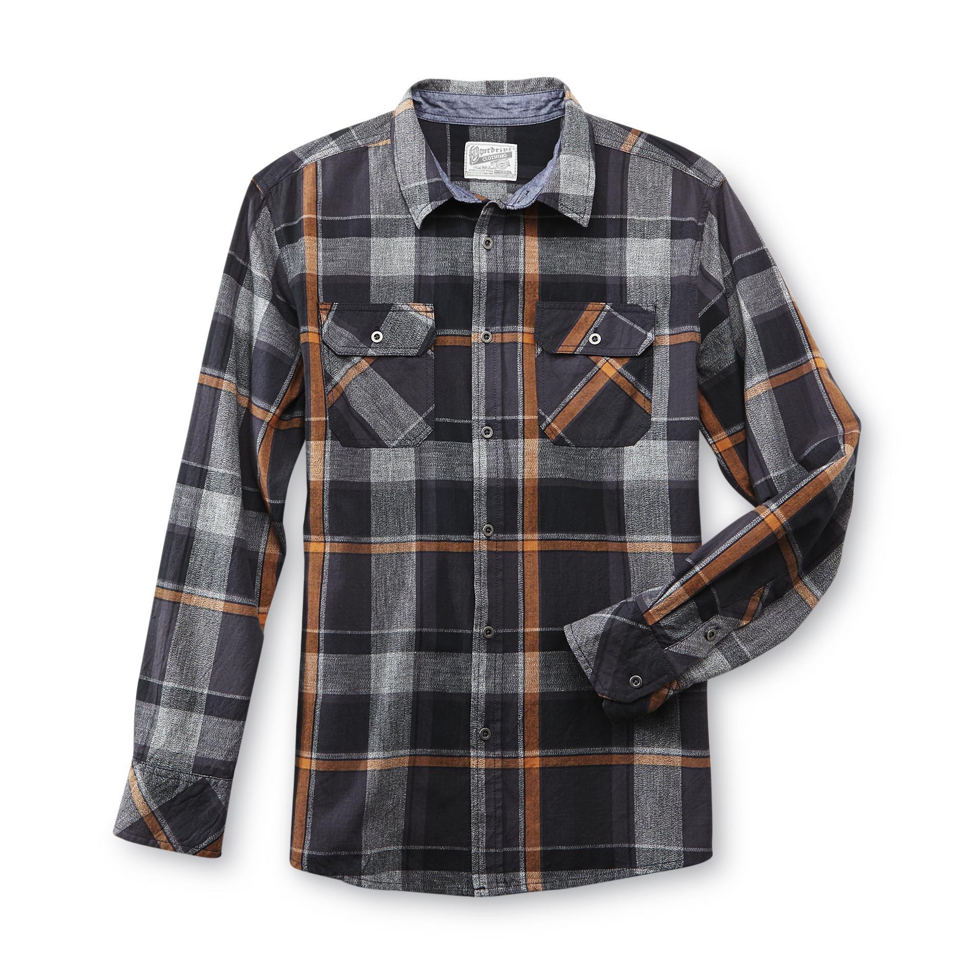 Overdrive Young Men's Long-Sleeve Shirt - Plaid