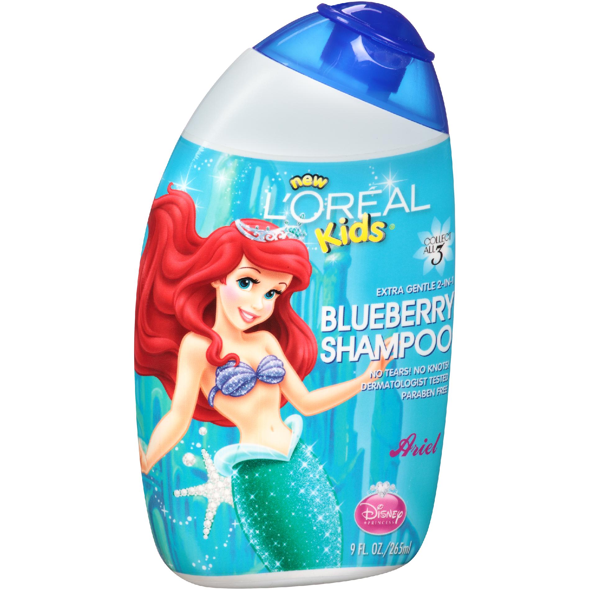 L'Oreal Shampoo, Disney Princess Ariel Blueberry 2-in-1, 9 fl oz (265 ml)
