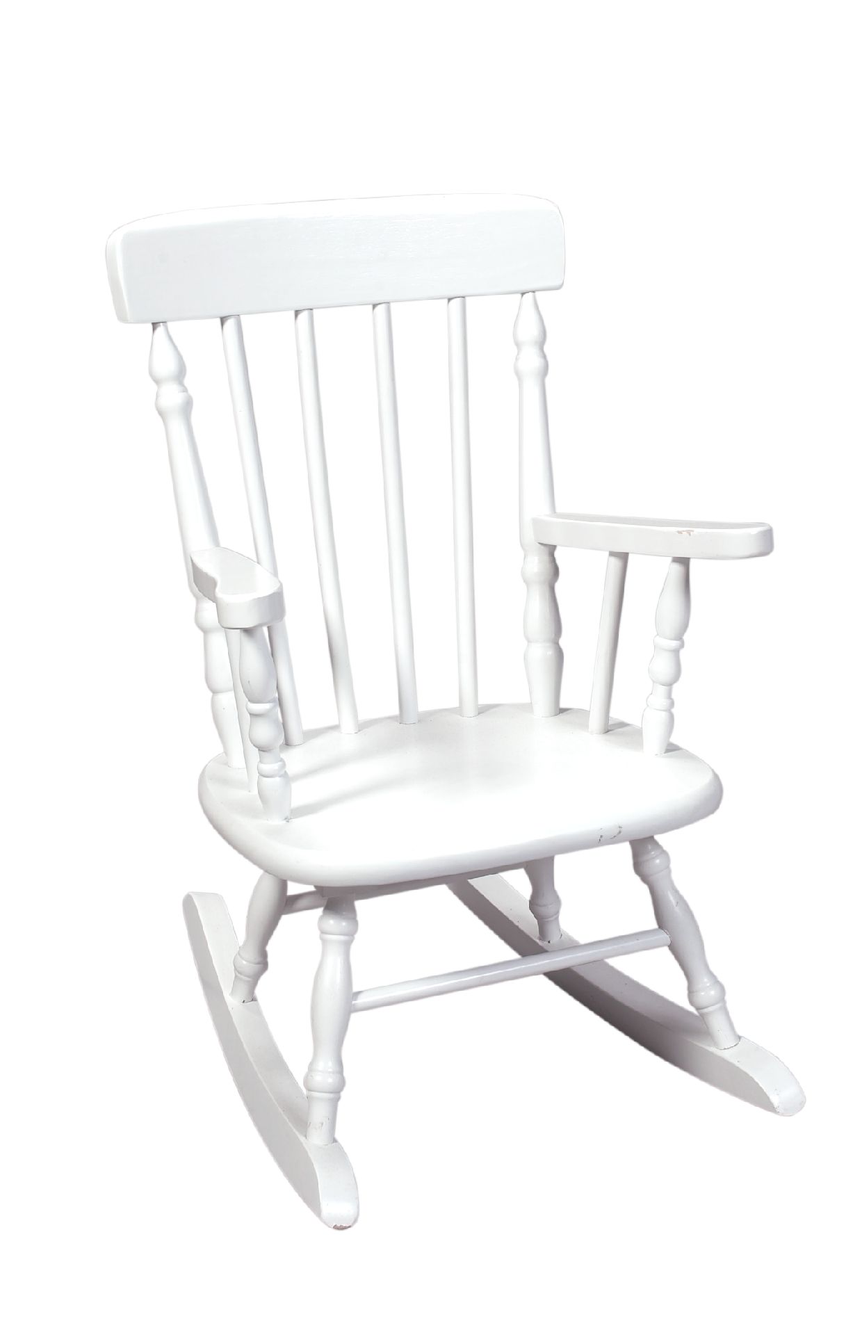 Gift Mark 1410W Deluxe Child's Spindle Rocking Chair in White