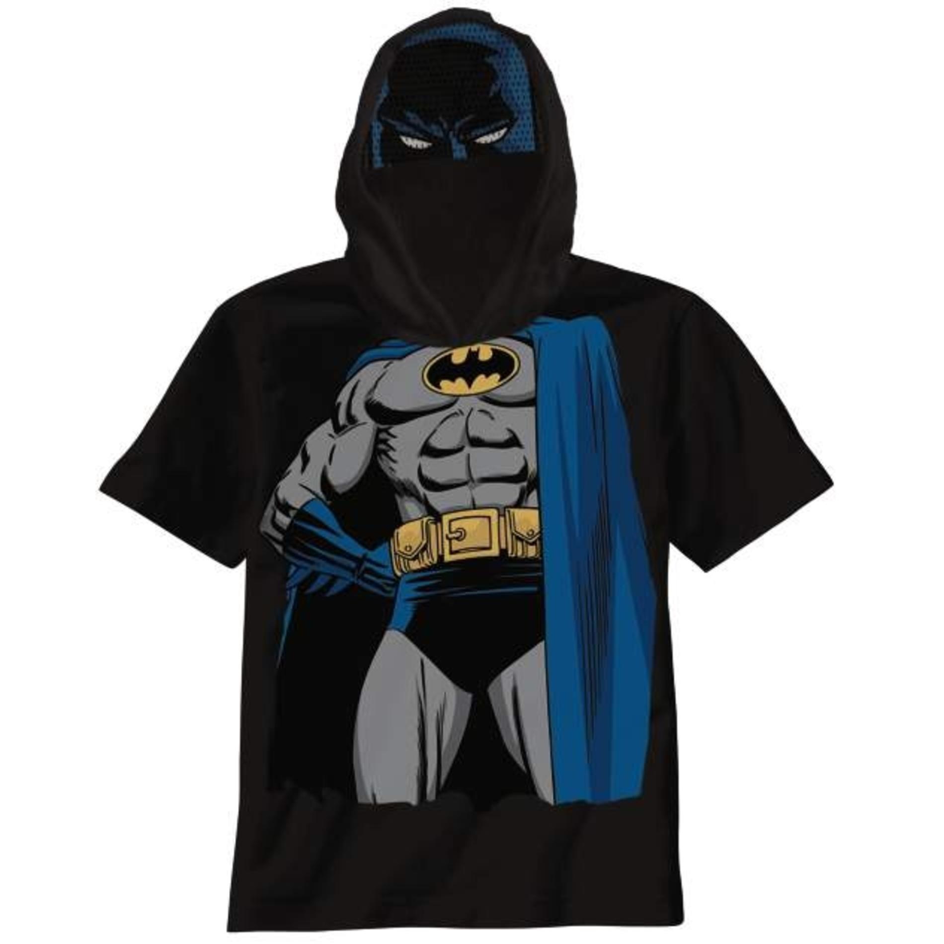 DC Comics Boy's Batman Hooded Mask T-Shirt
