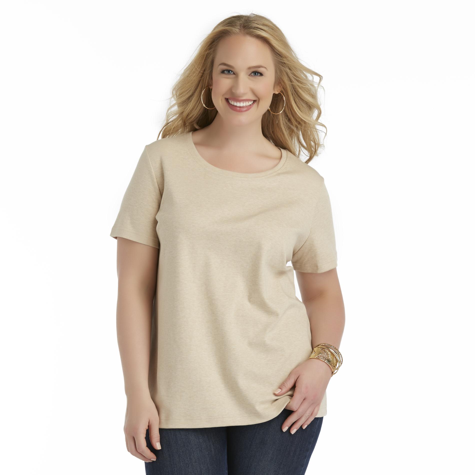 Basic Editions Women's Plus Relaxed-Fit T-Shirt