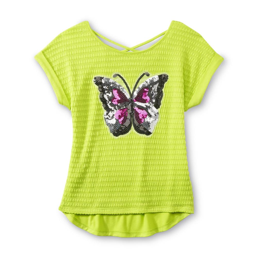 Route 66 Girl's Cross-Back Top - Butterfly