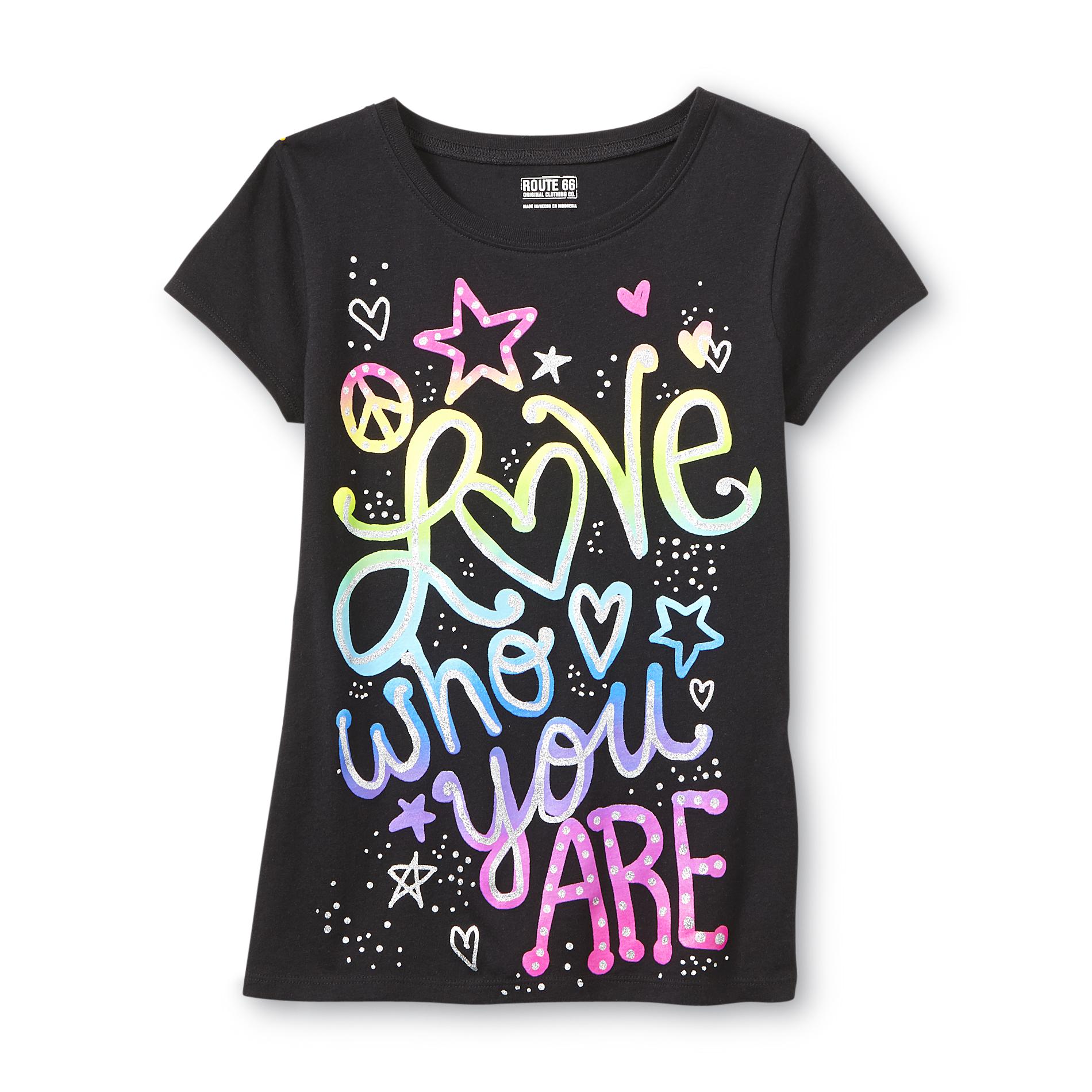 Route 66 Girl's Graphic T-Shirt - Love Who You Are