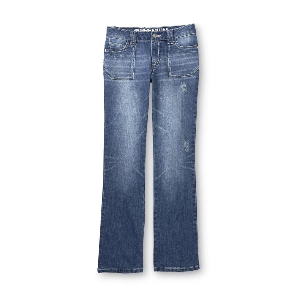 Route 66 Girl's Premium Skinny Bootcut Jeans - Medium Wash