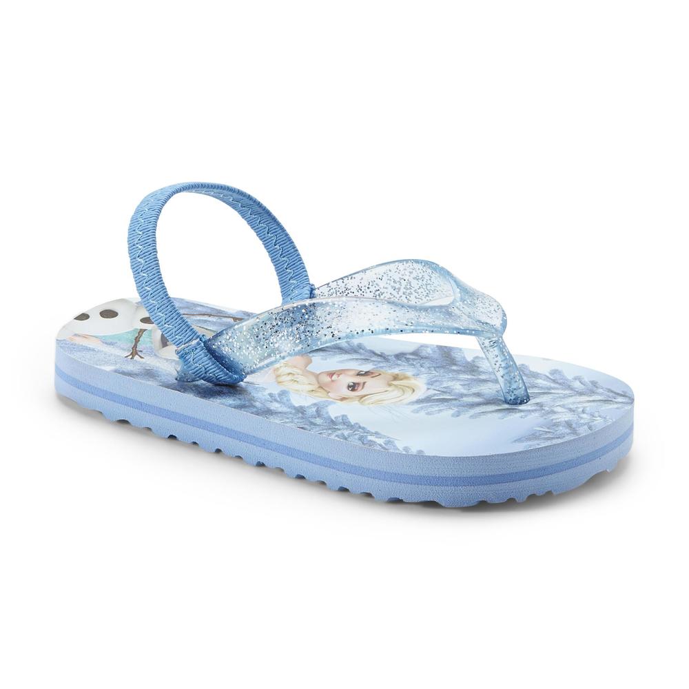 Disney Toddler Girl's Frozen Blue Flip-Flop