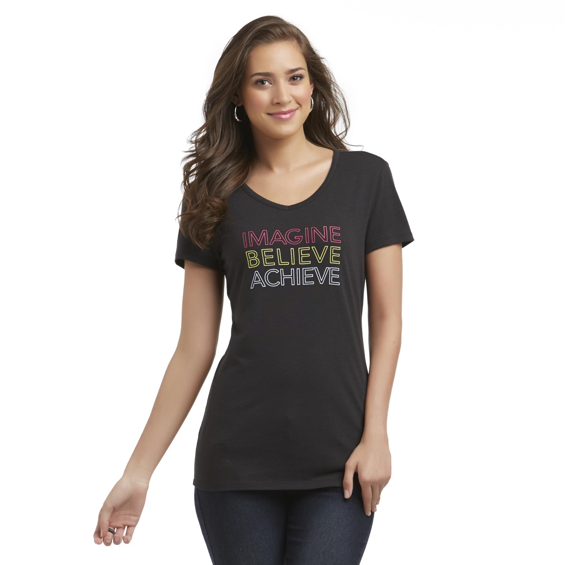 Impact by Jillian Michaels Women's Graphic T-Shirt - Imagine  Believe  Achieve