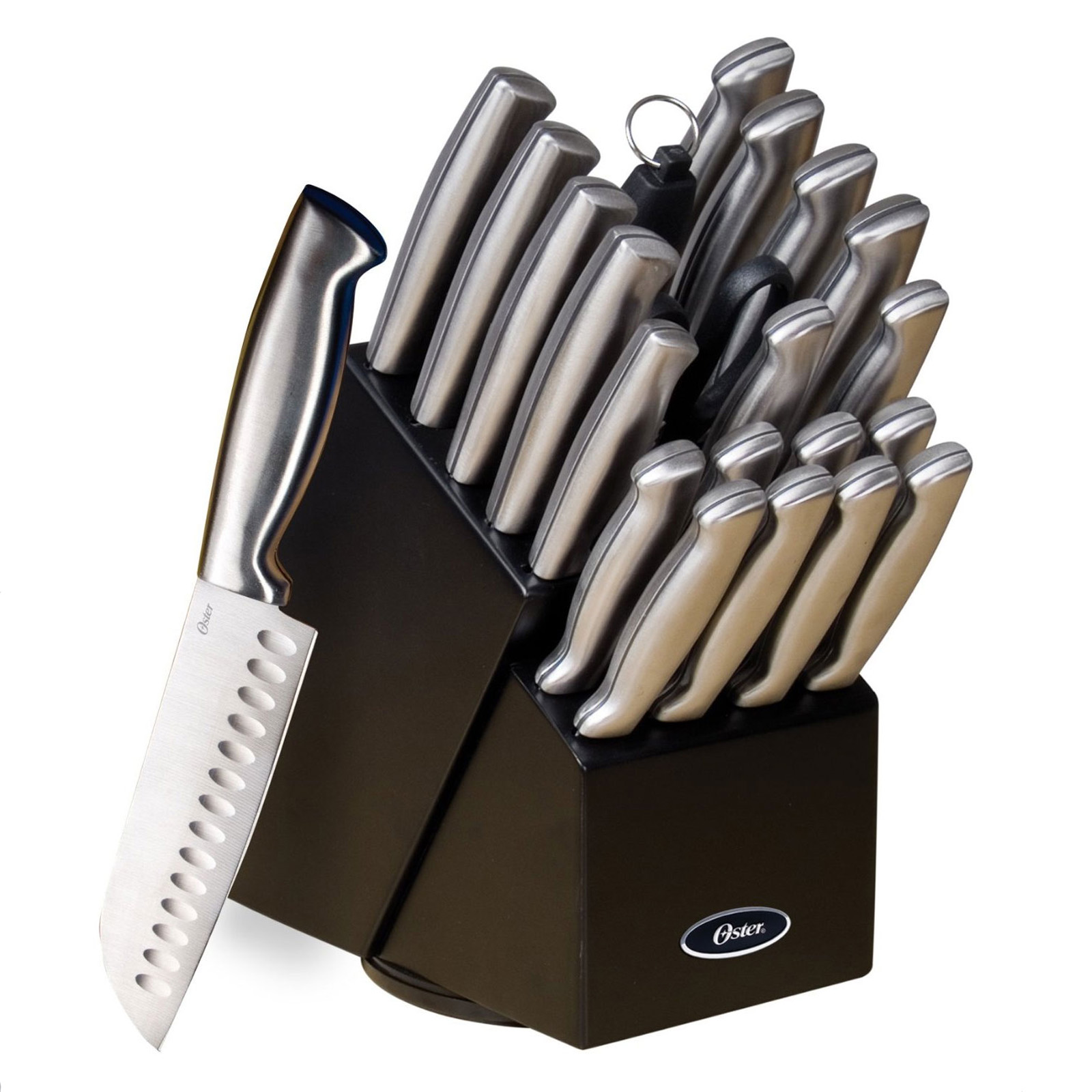 Oster 22pc. Stainless Steel Baldwyn Knives Cutlery Block Set
