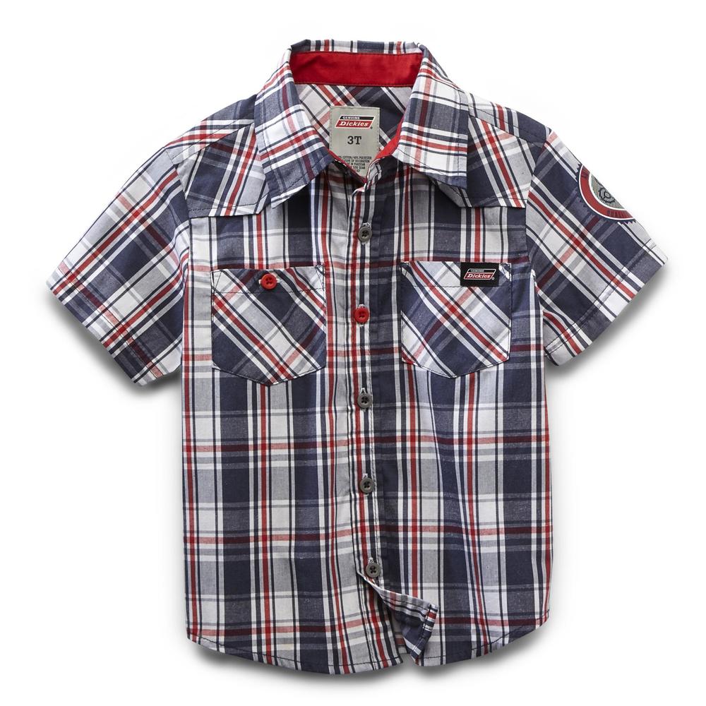 Dickies Toddler Boy's Short-Sleeve Woven Shirt - Plaid