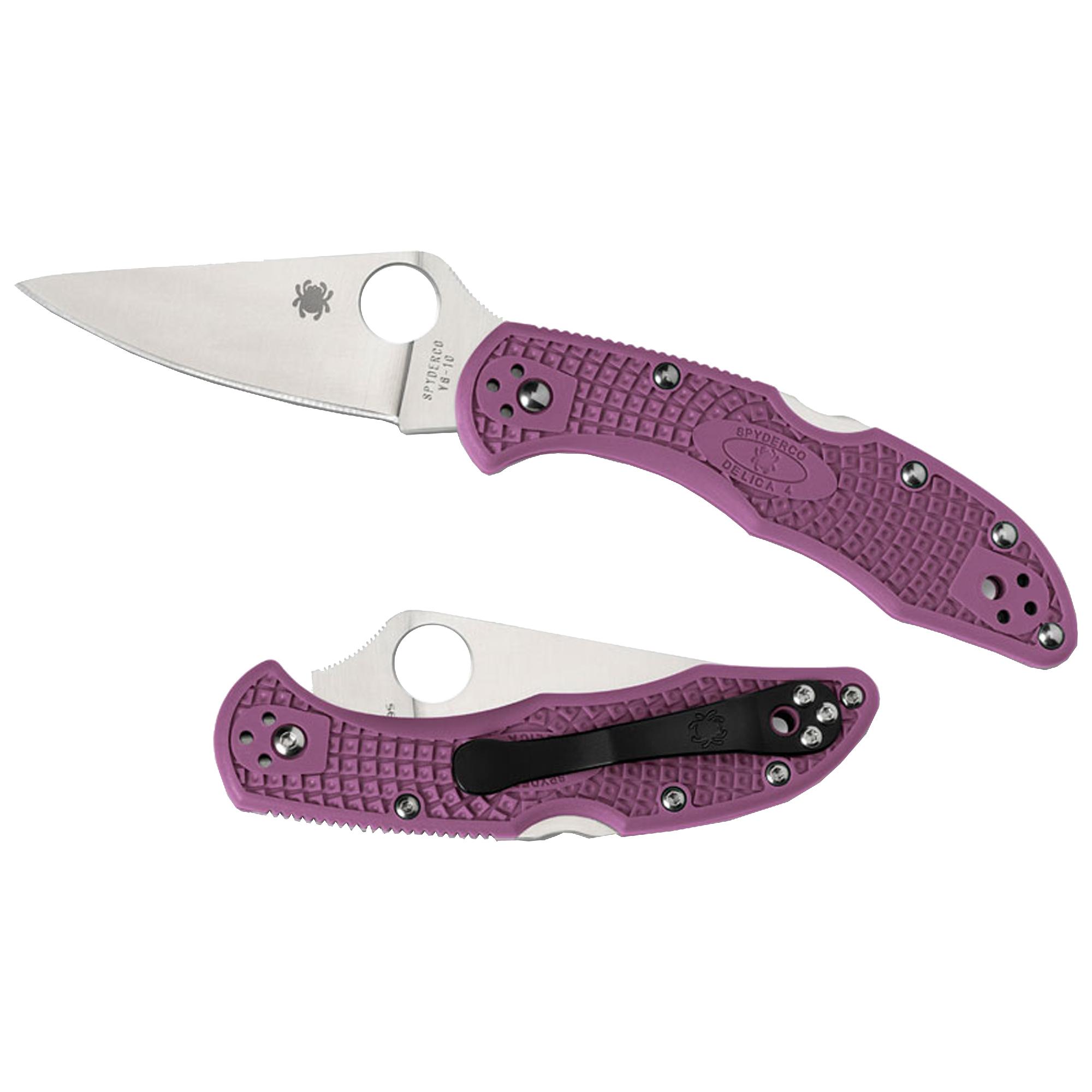 Spyderco Delica Lightweight Purple Knife