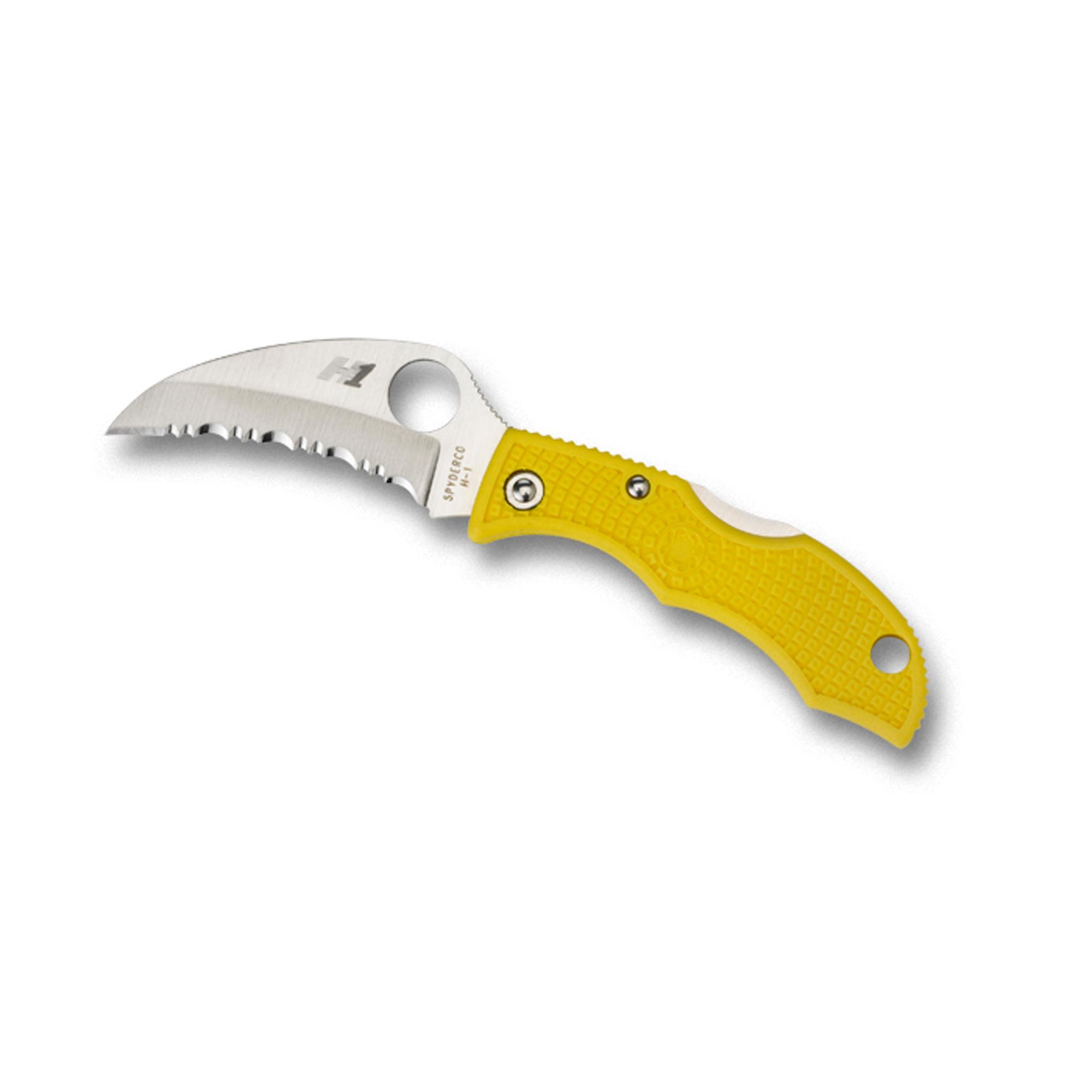 Spyderco Ladybug3 Yellow Hawkbill Knife