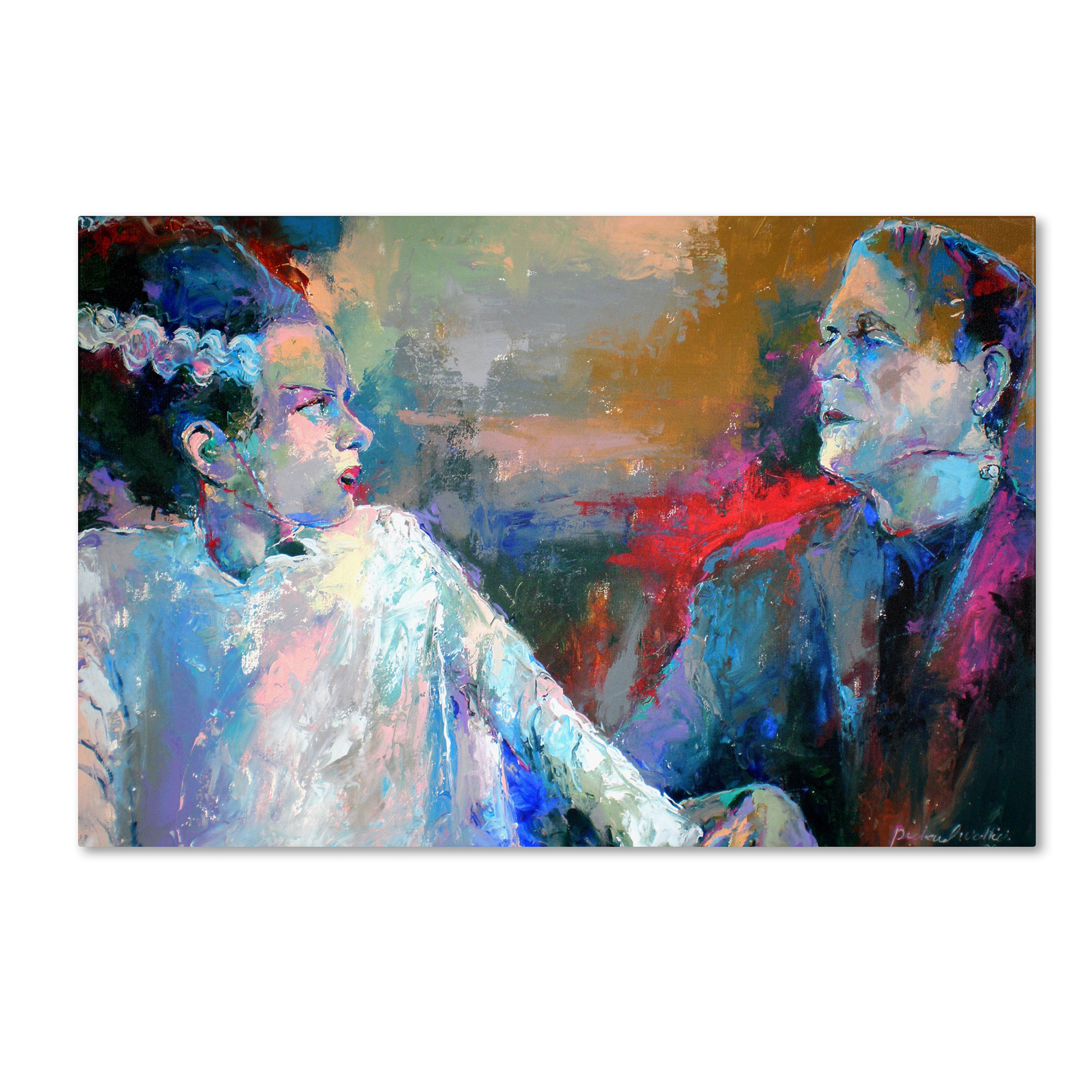 Trademark Global Richard Wallich 'Frankenstein and His Wife' Canvas Art