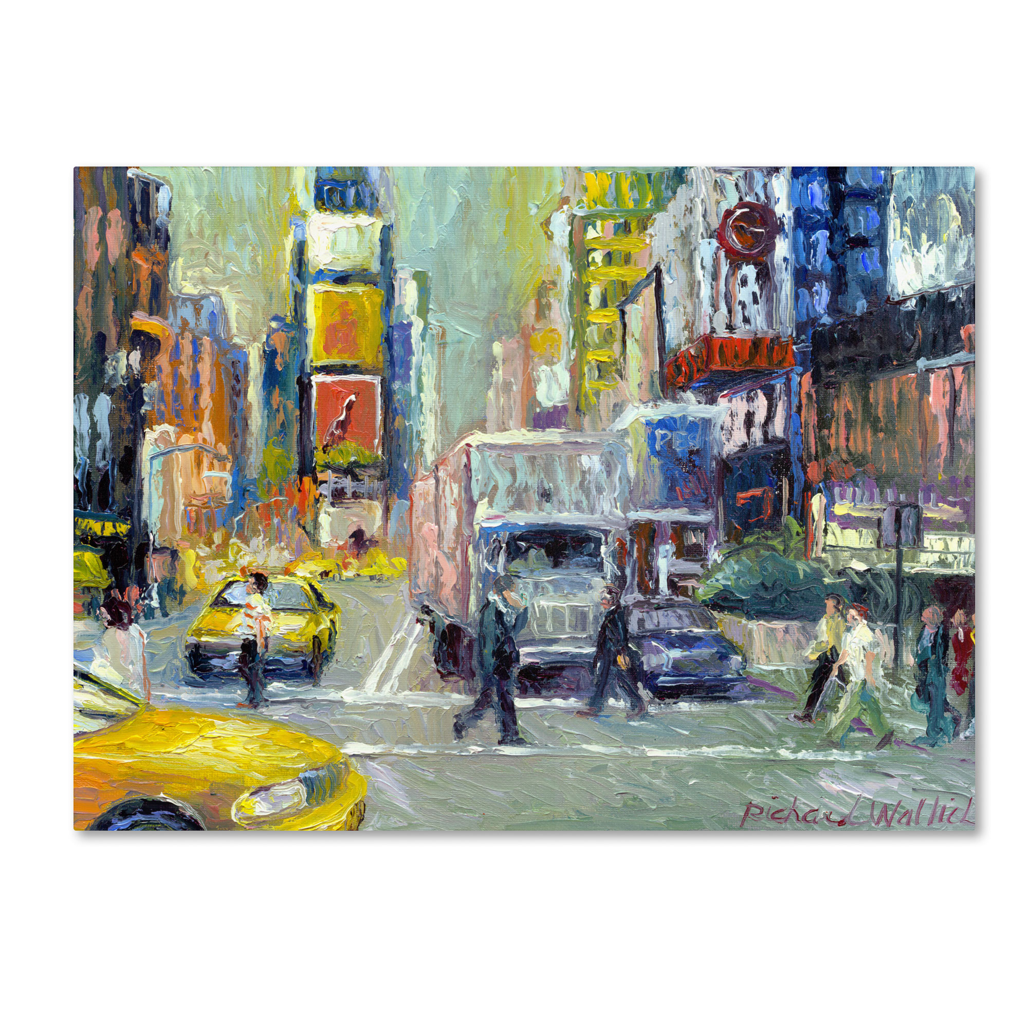 Trademark Global Richard Wallich 'Times Square' Canvas Art