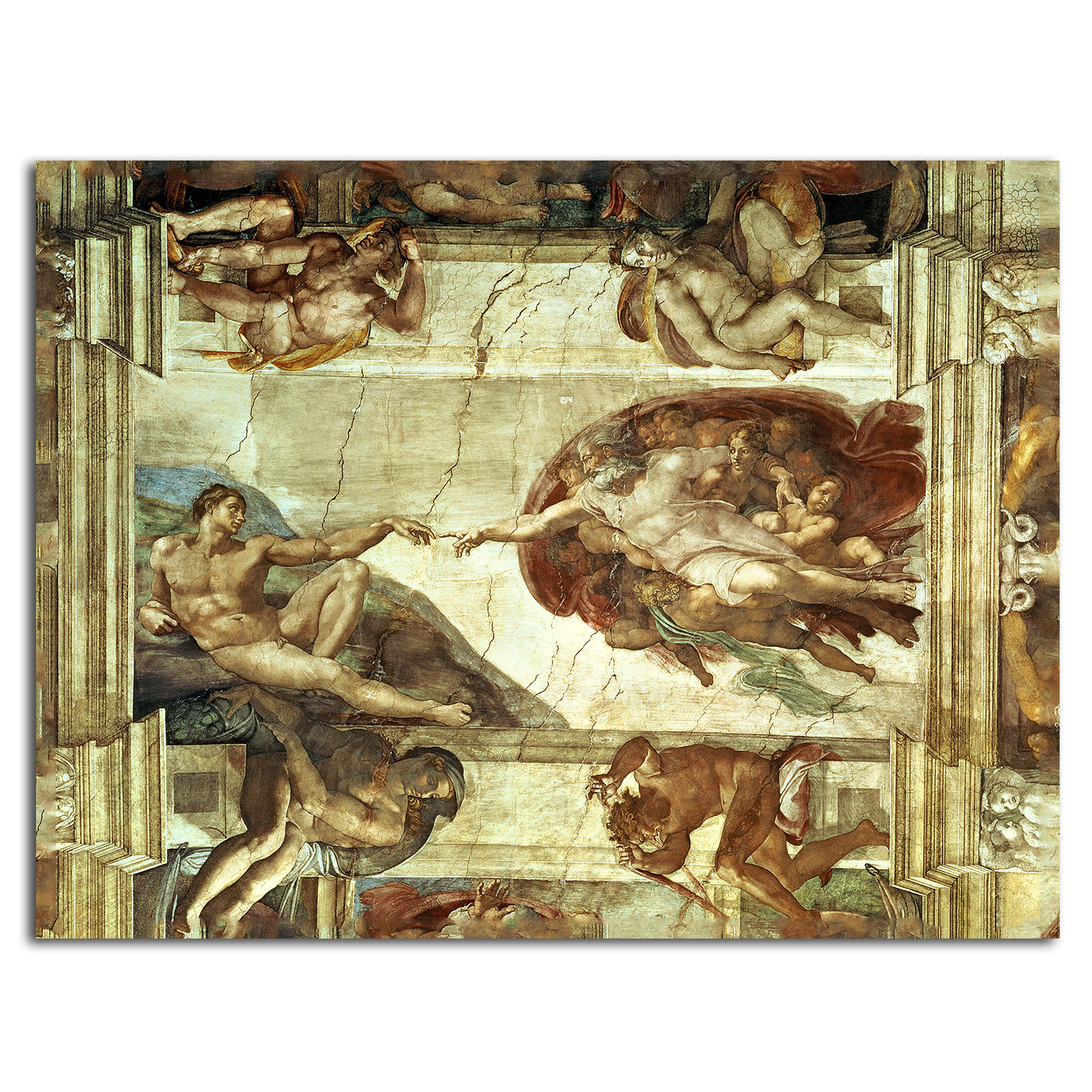 Trademark Global Michelangelo 'The Creation of Adam' Canvas Rolled Art