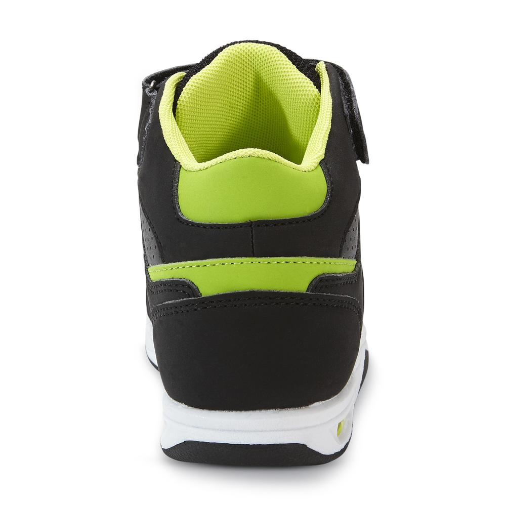 CATAPULT Boy's Court High-Top Basketball Shoe - Black/Neon Green