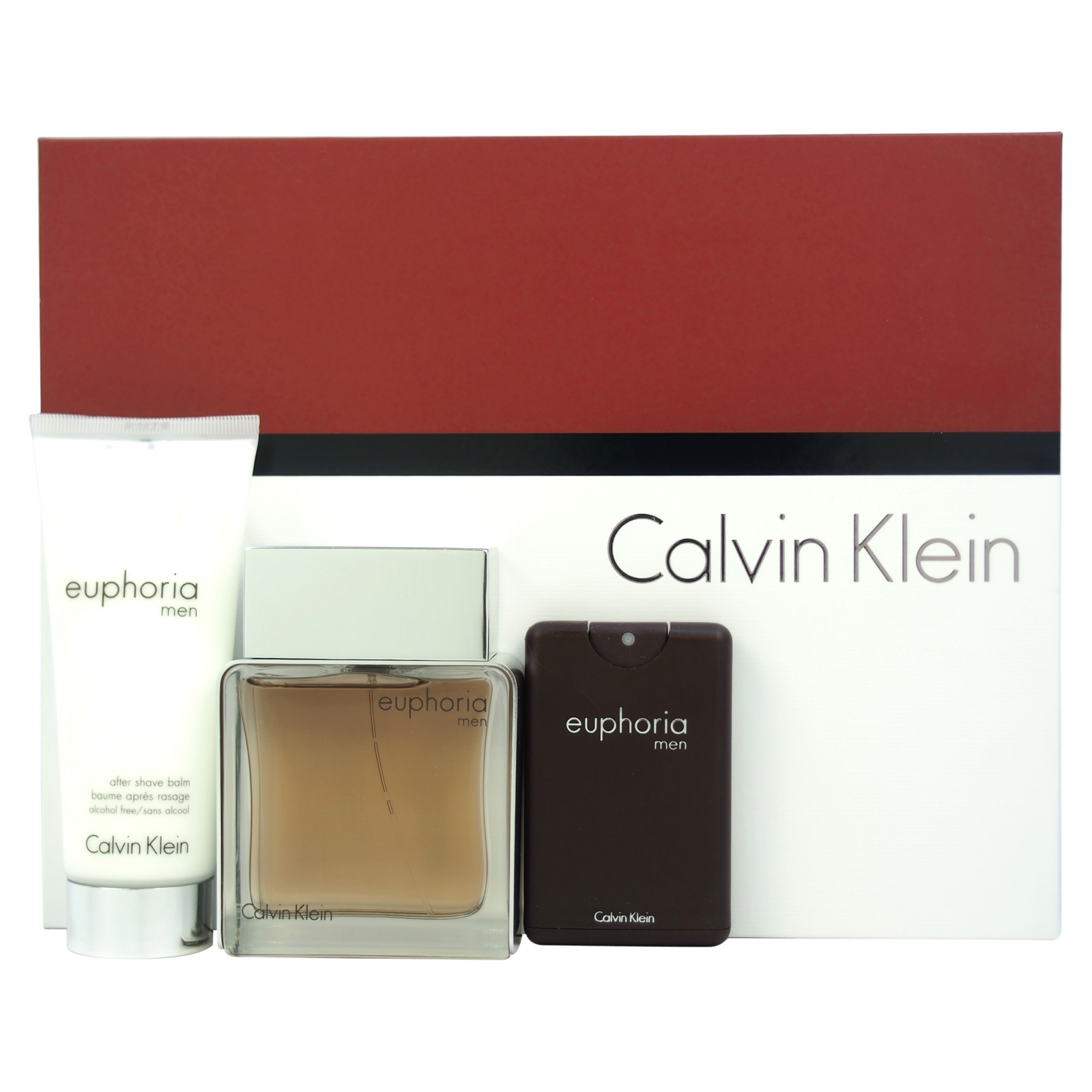 Euphoria by Calvin Klein for Men - 3 Pc Gift Set 3.4oz EDT Spray  0.67oz EDT Spray  3.4oz After Shave Balm