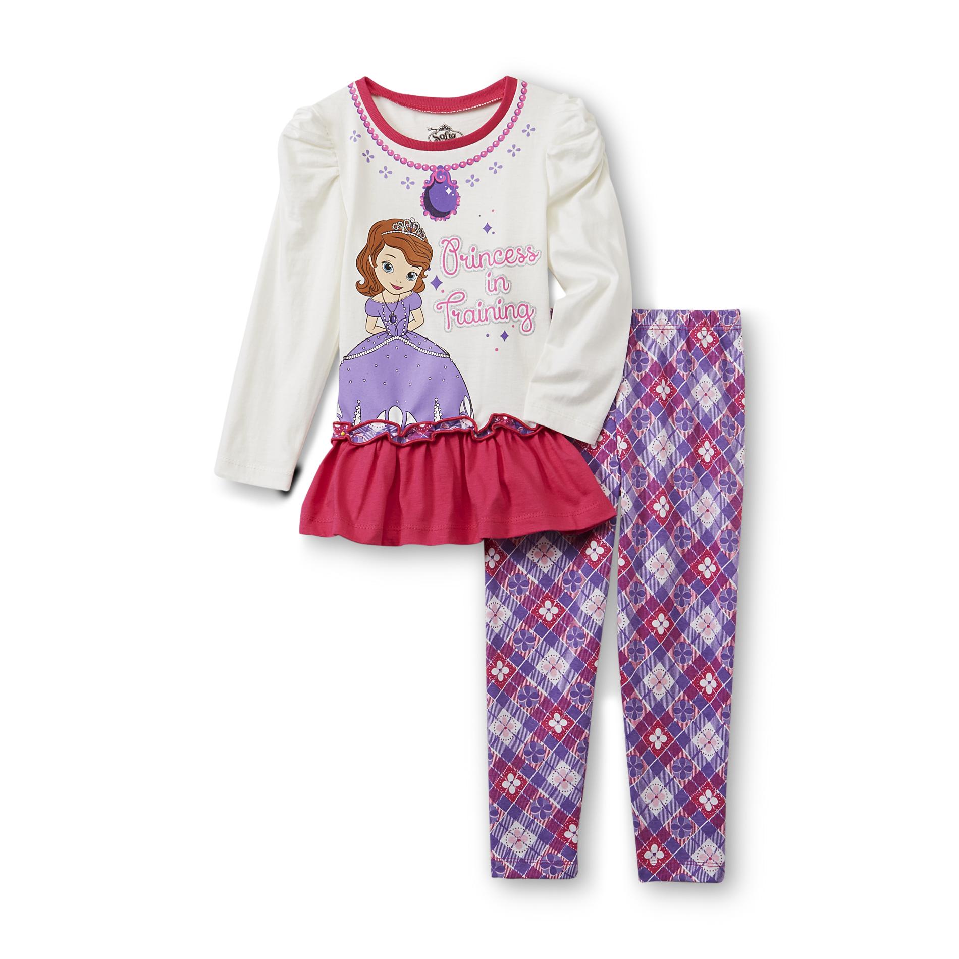 Disney Sofia the First Infant & Toddler Girl's Tunic & Leggings Set