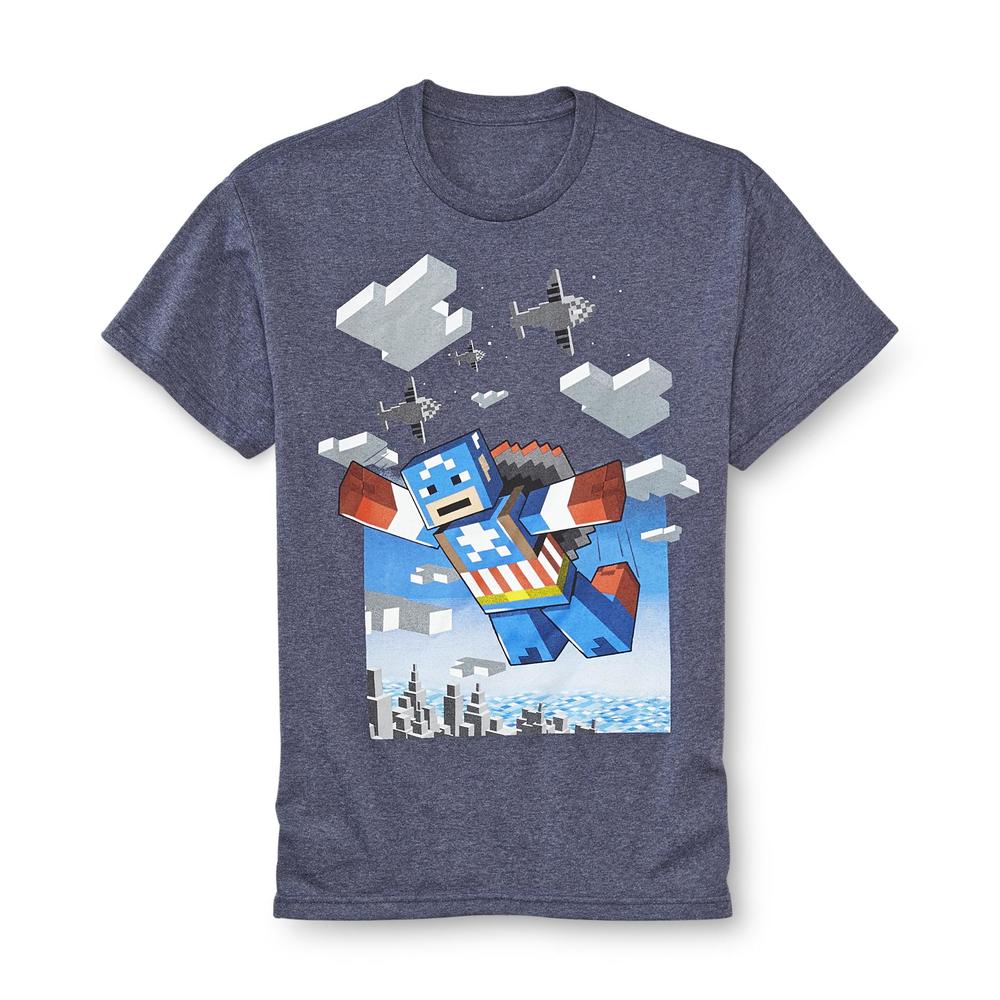 Screen Tee Market Brands Captain America Young Men's Graphic T-Shirt