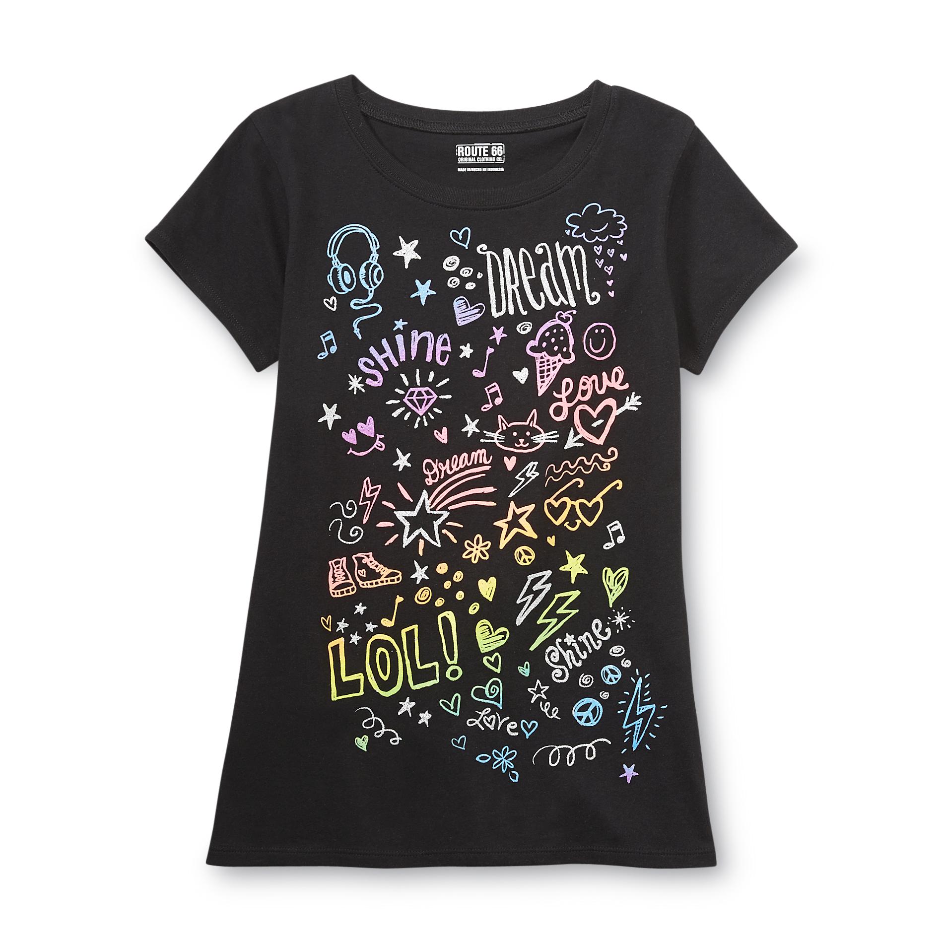 Route 66 Girl's Graphic T-Shirt - Dream  Love  LOL