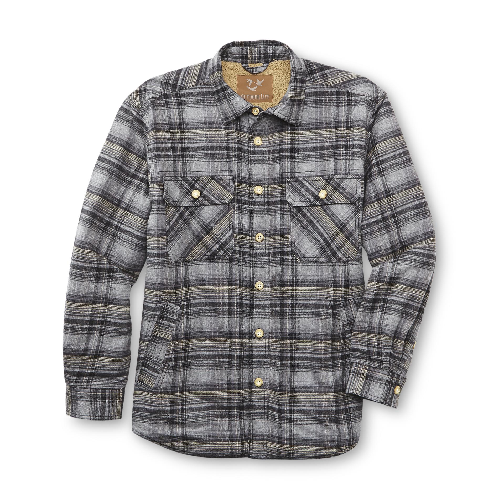 Outdoor Life&reg; Men's Sherpa-Lined Flannel Shirt Jacket - Plaid