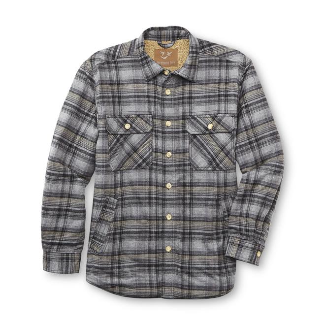 Outdoor Life Men's SherpaLined Flannel Shirt Jacket Plaid