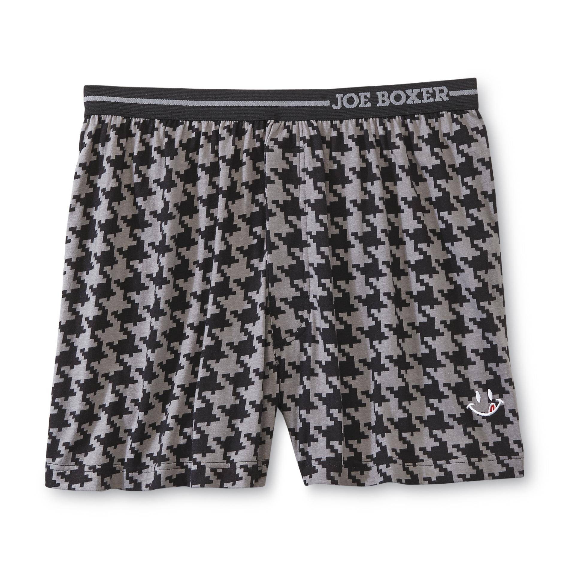 Joe Boxer Men's Knit Boxer Shorts - Houndstooth Check