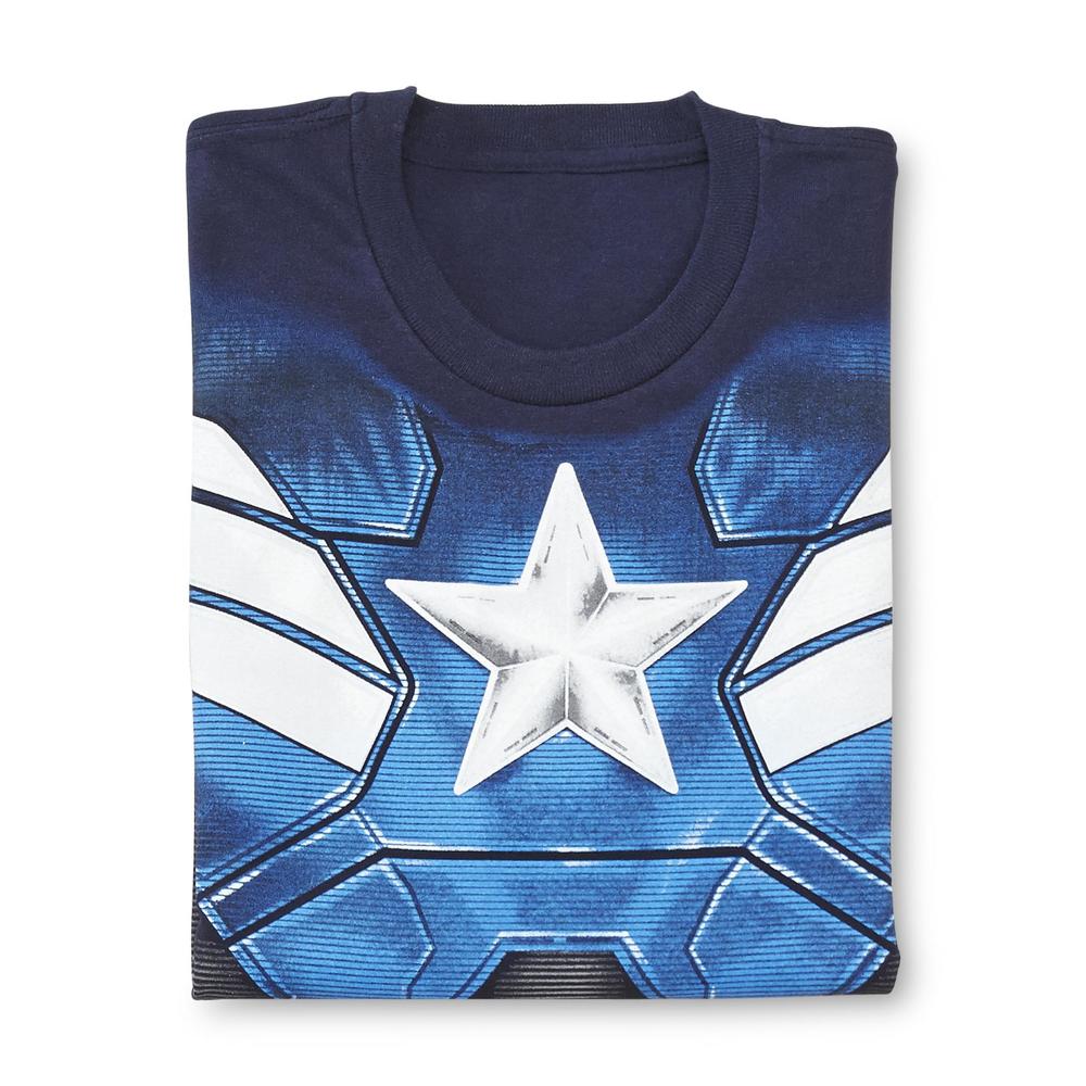 Screen Tee Market Brands Young Men's Captain America Costume T-Shirt