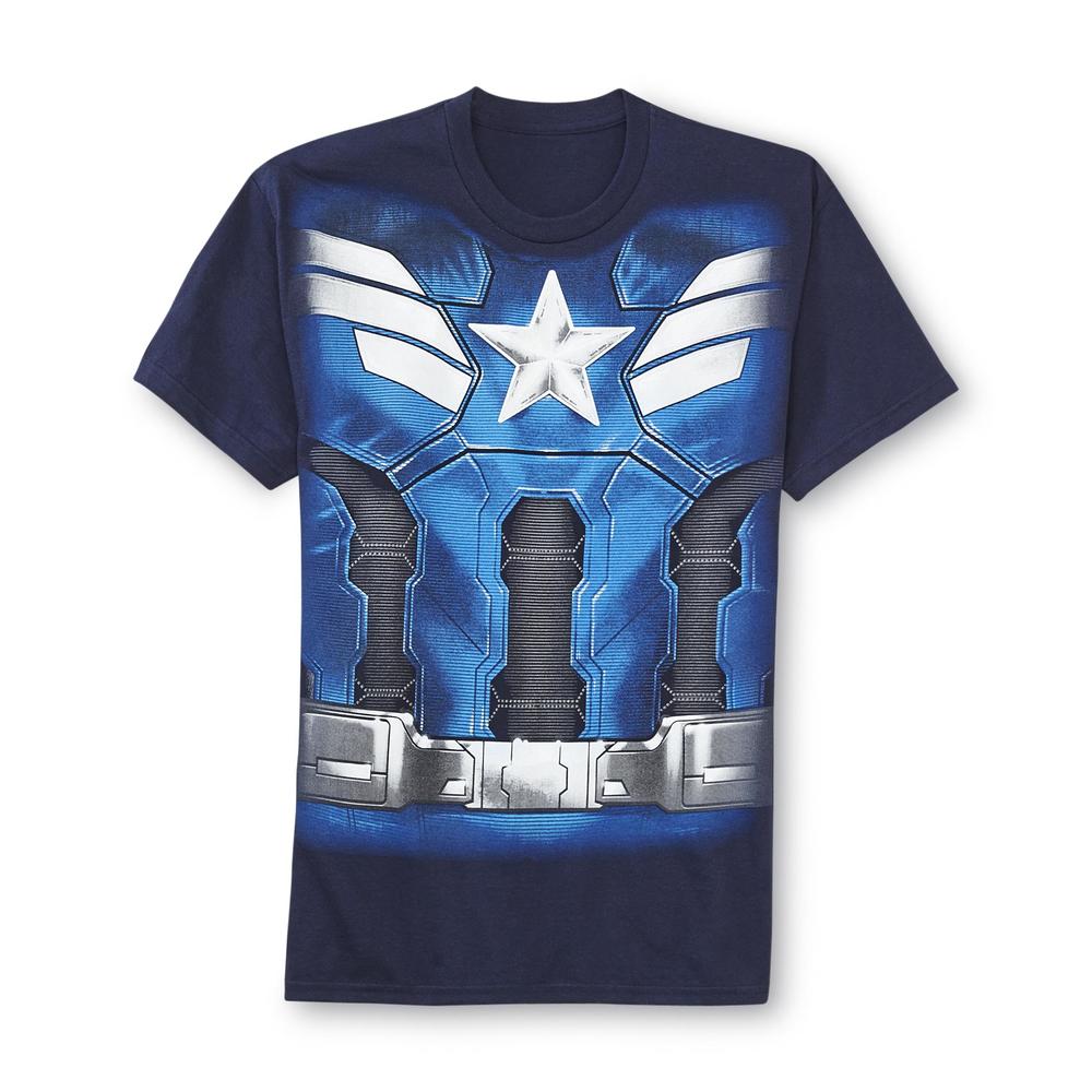 Screen Tee Market Brands Young Men's Captain America Costume T-Shirt