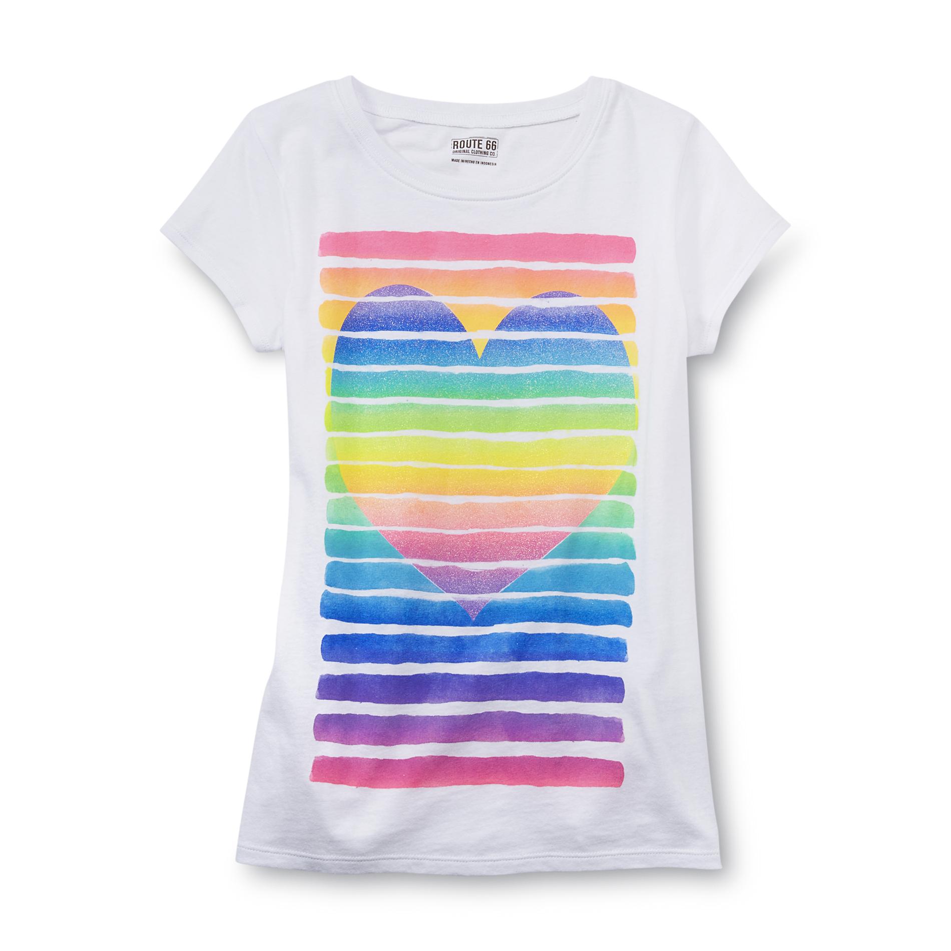 Route 66 Girl's Graphic T-Shirt - Heart