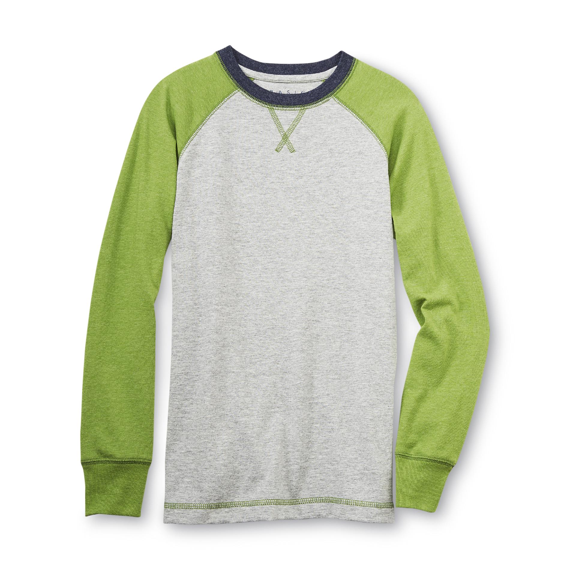 Basic Editions Boy's Raglan Long-Sleeve T-Shirt - Colorblock