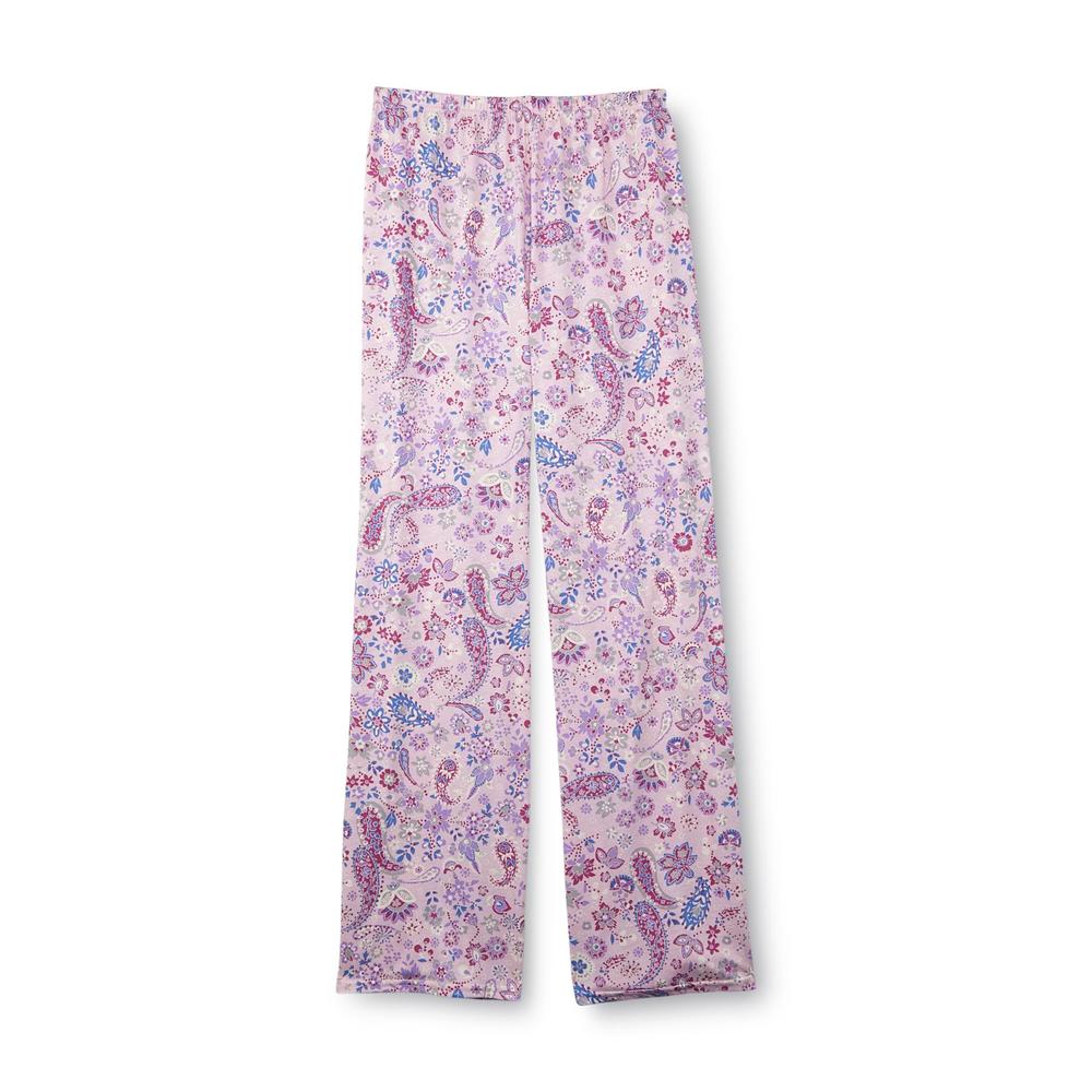Pink K Women's Pajama Top & Pants - Paisley Floral