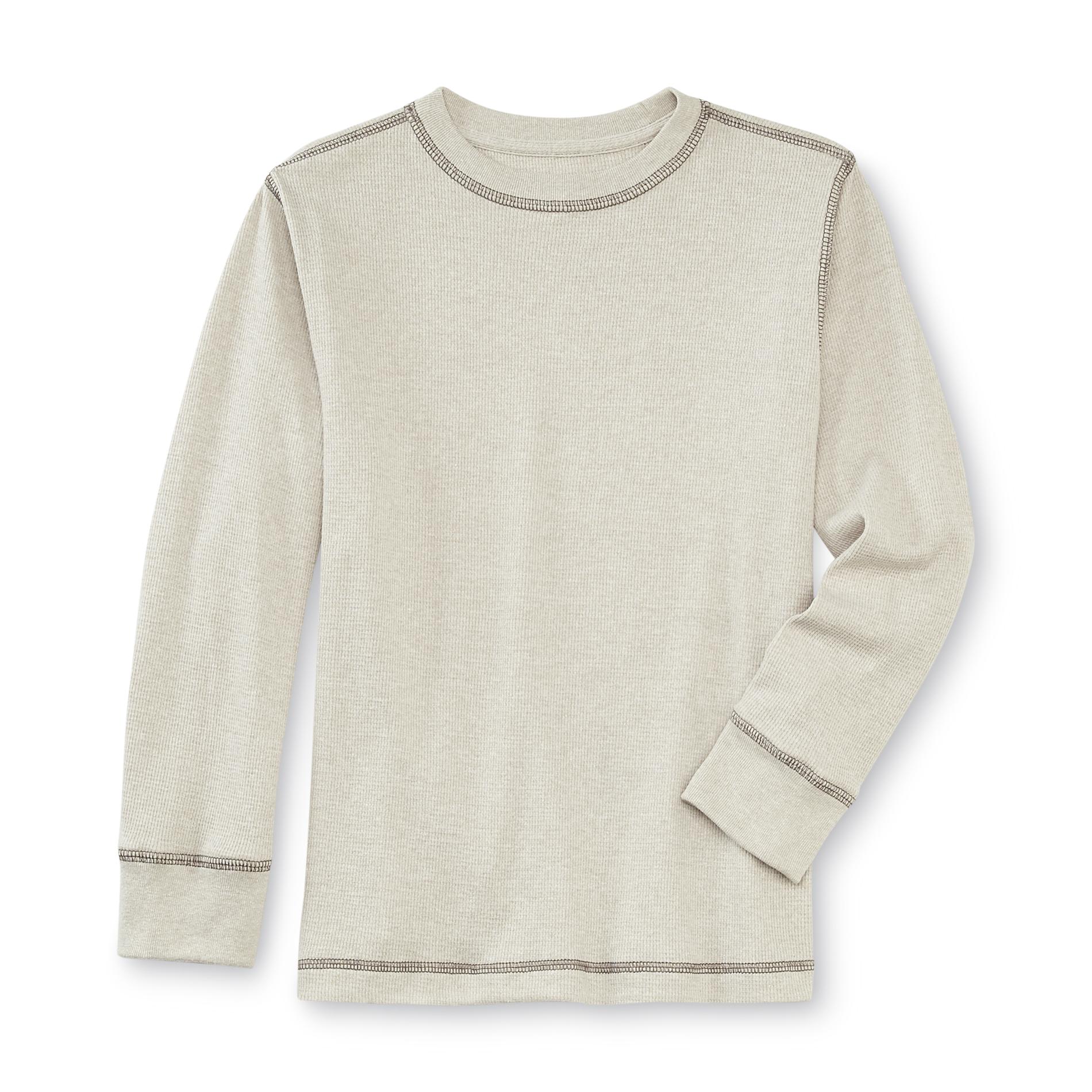 Basic Editions Boy's Thermal T-Shirt - Heathered