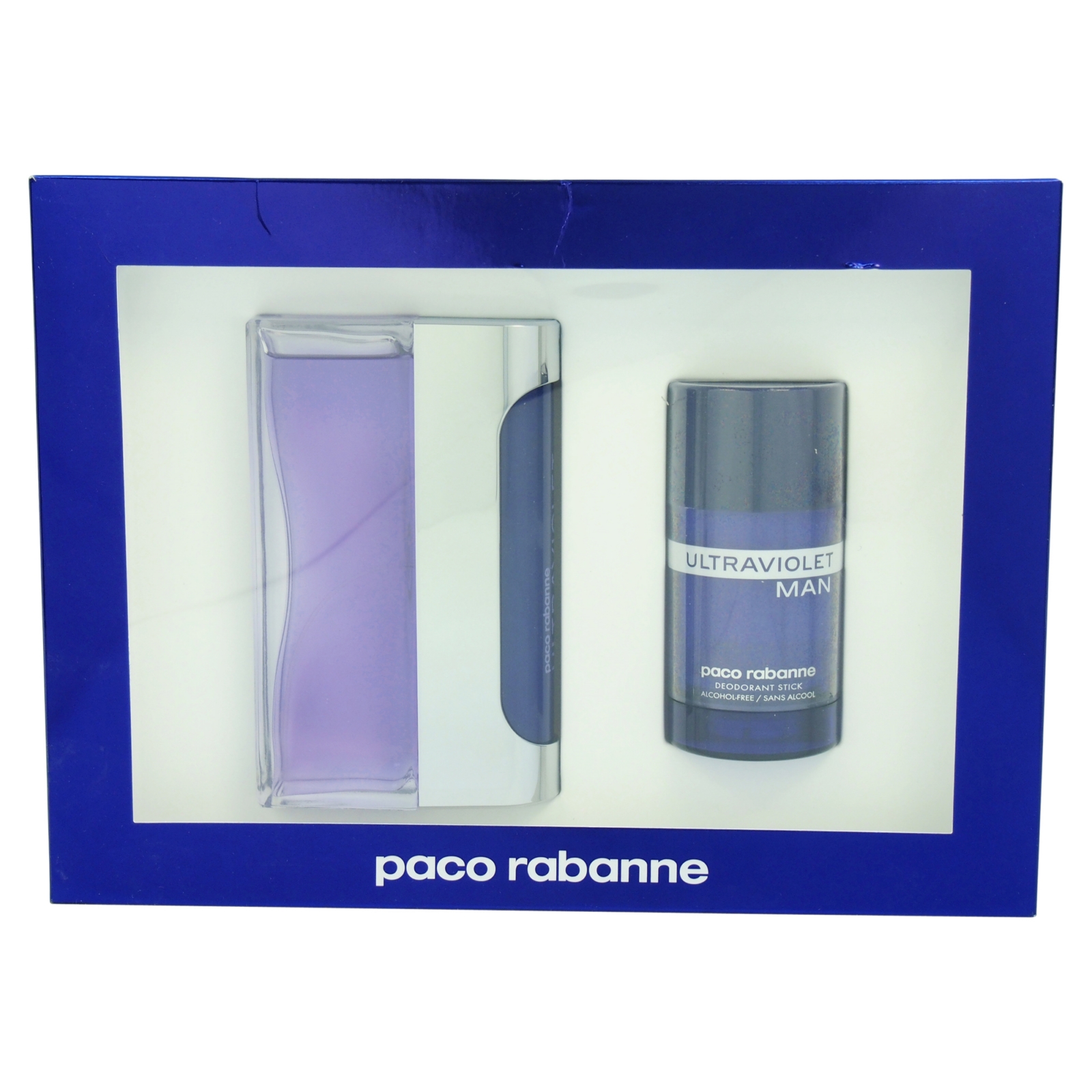 Paco Rabanne Ultraviolet Man by  for Men - 2 Pc Gift Set 3.4oz EDT Spray, 2.1oz Deodorant Stick