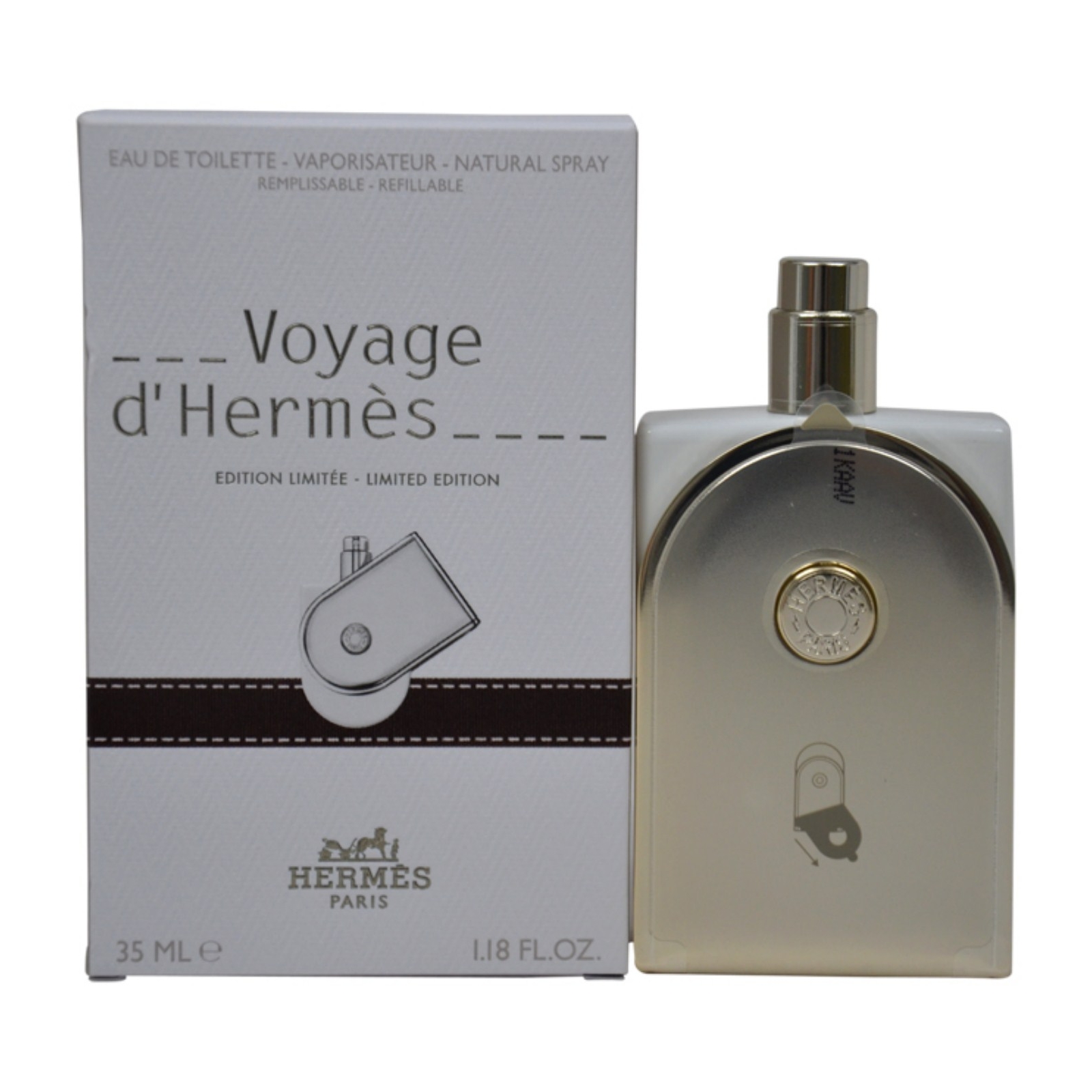 Hermes Voyage D' by for Unisex - 1.18 oz EDT Spray (Refillable)