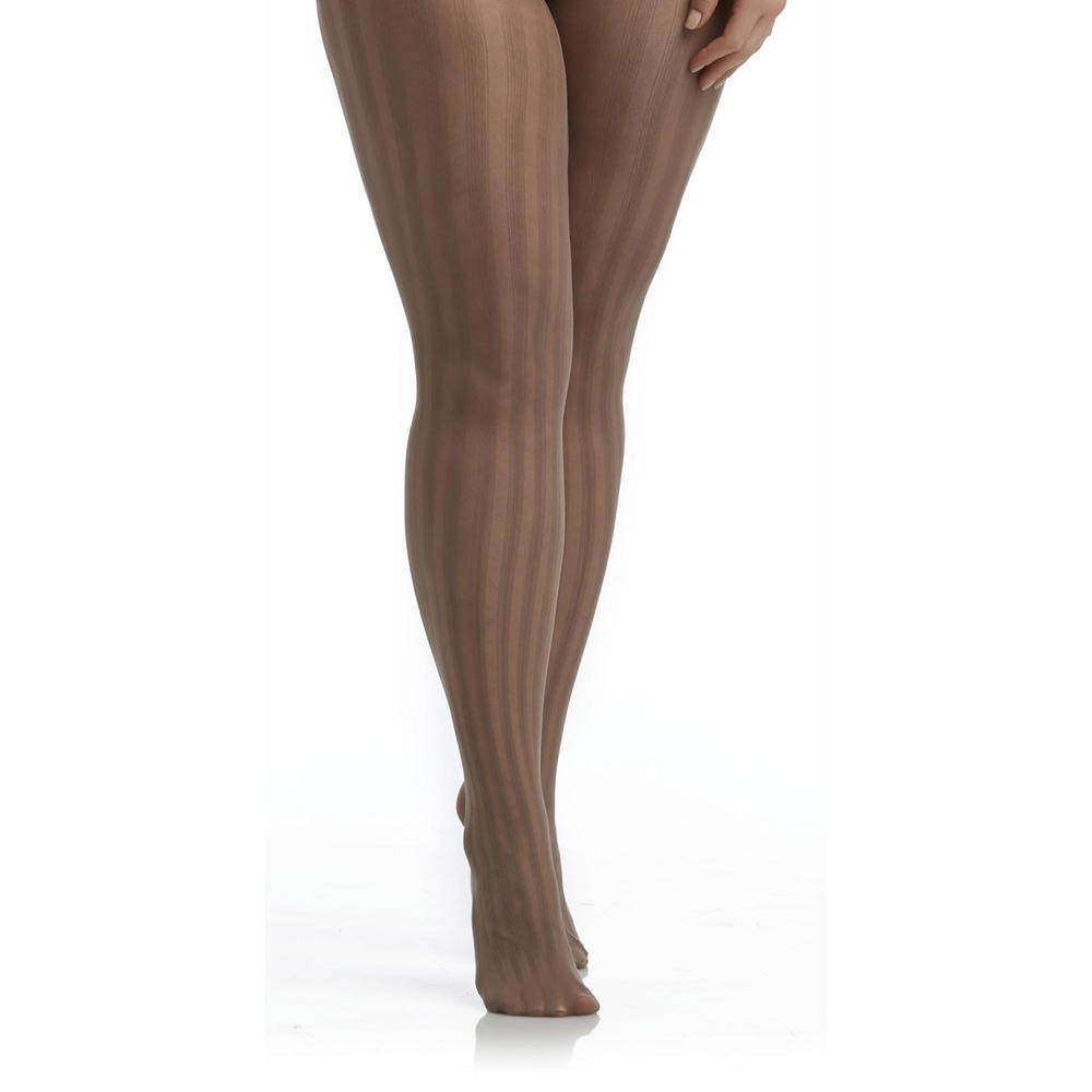 Attention Women's Sheer Control Top Tights - Striped