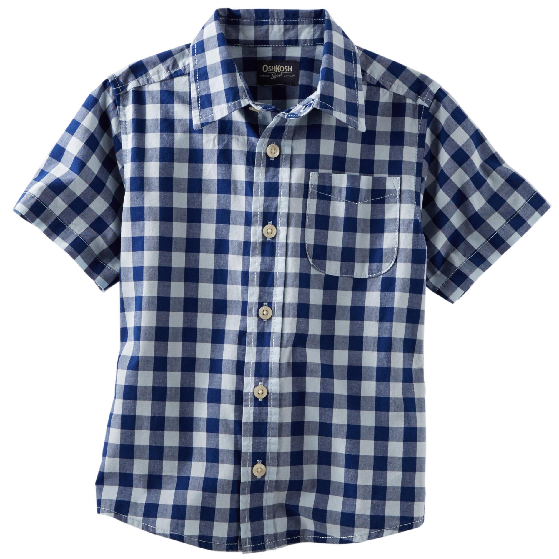 OshKosh Boy's Woven Button-Front Shirt - Gingham Check