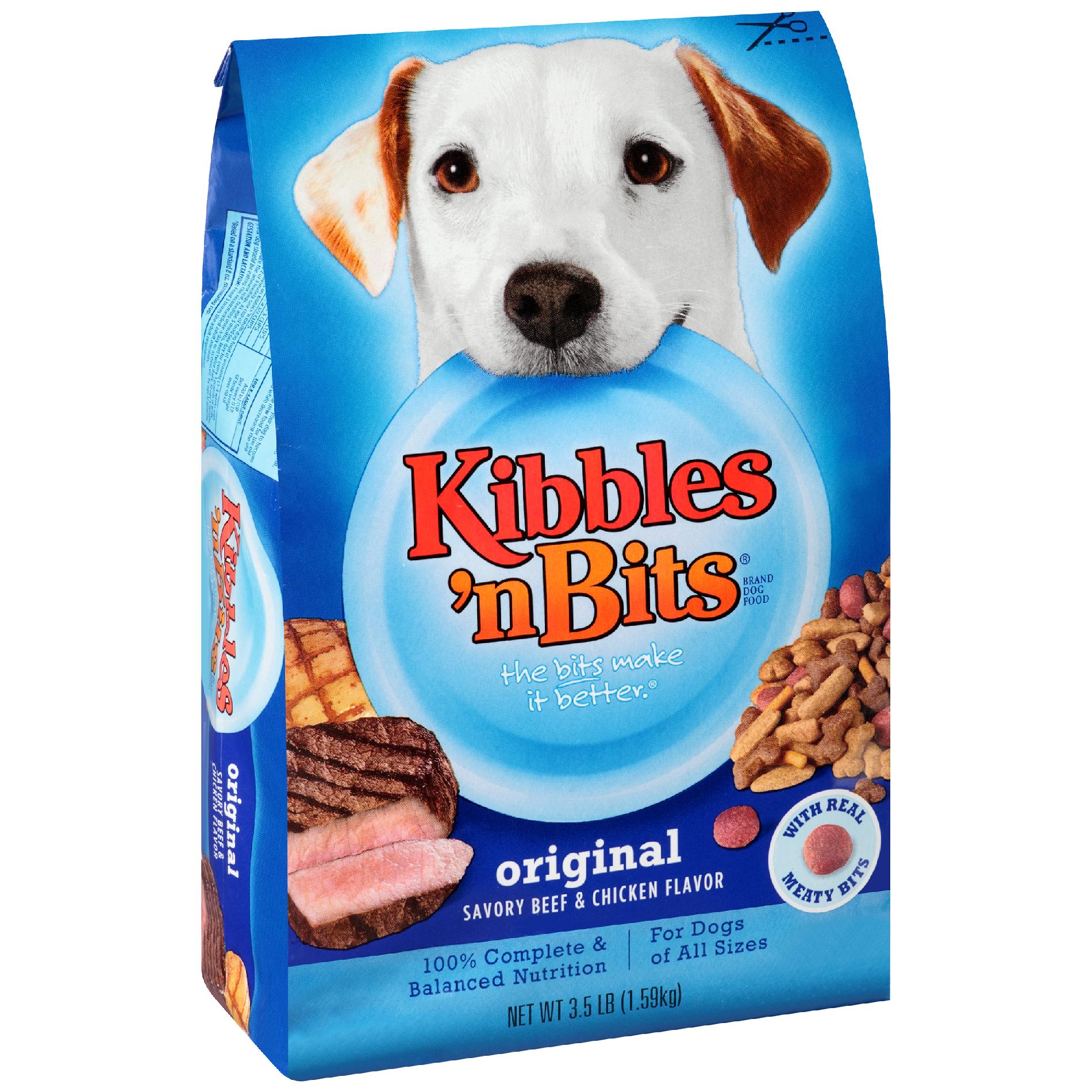 Kibbles 'n Bits Dry Dog Food, Original Savory Beef & Chicken Flavor, 3.5 Lb.