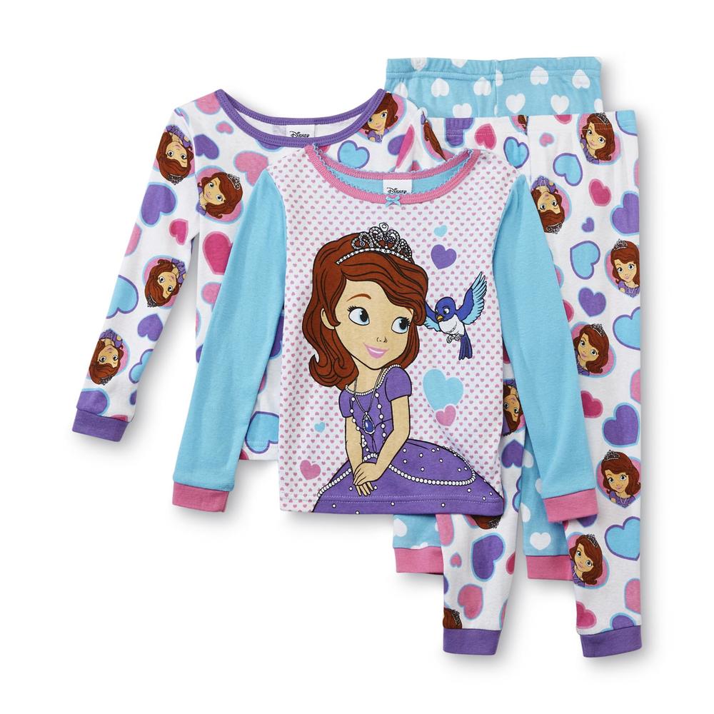 Disney Sofia the First Toddler Girl's 2-Pairs Short-Sleeve Pajamas