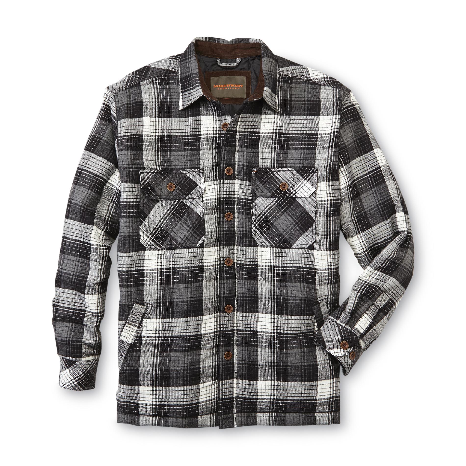 Northwest Territory Men's Quilted Flannel Shirt Jacket- Plaid