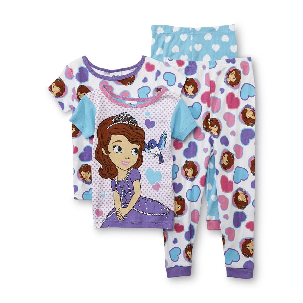 Disney Sofia the First Toddler Girl's 2-Pairs Short-Sleeve Pajamas