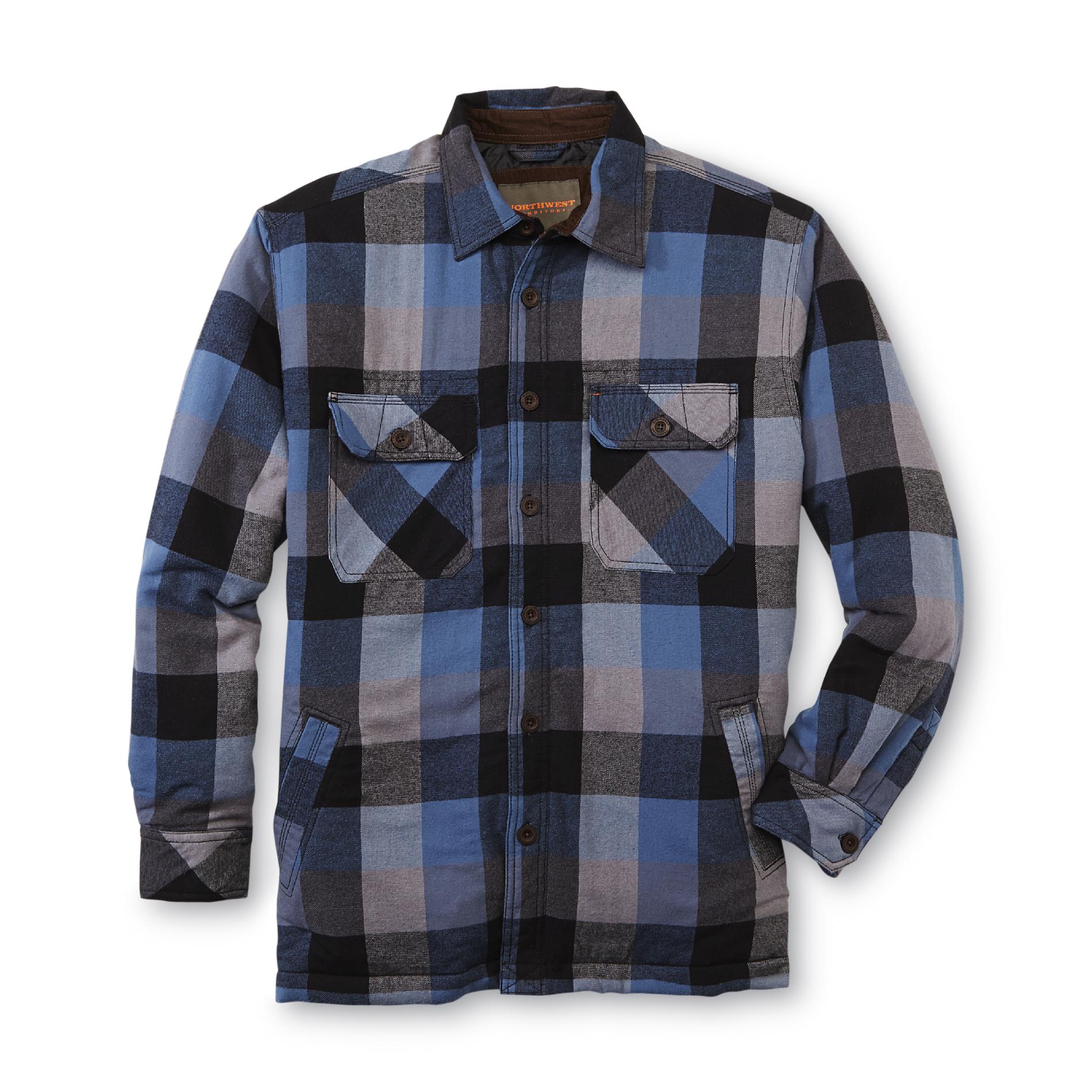 Northwest Territory Men's Quilted Flannel Shirt Jacket - Plaid
