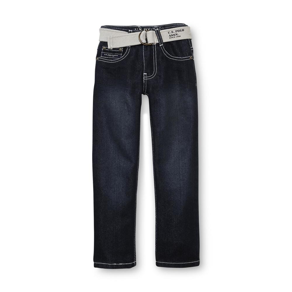 U.S. Polo Assn. Boy's Belted Jeans
