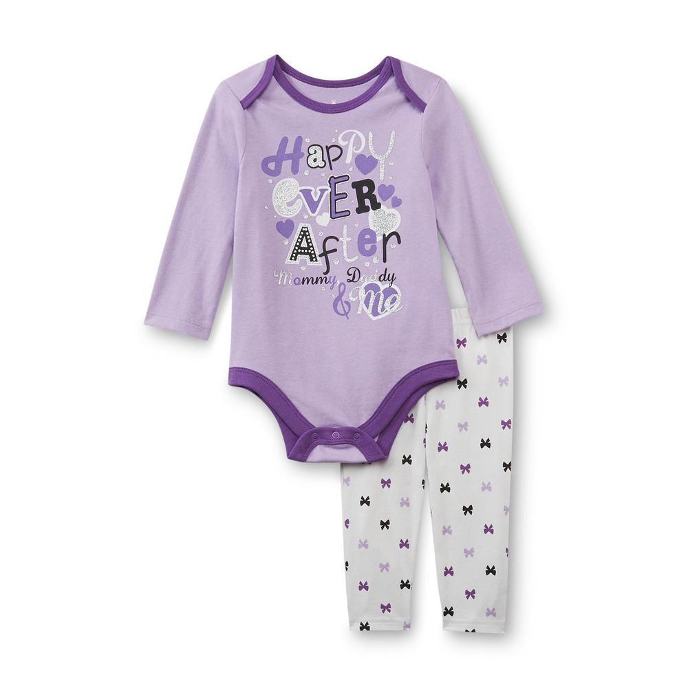 Small Wonders Newborn Girl's Graphic Bodysuit & Leggings - Happily Ever After