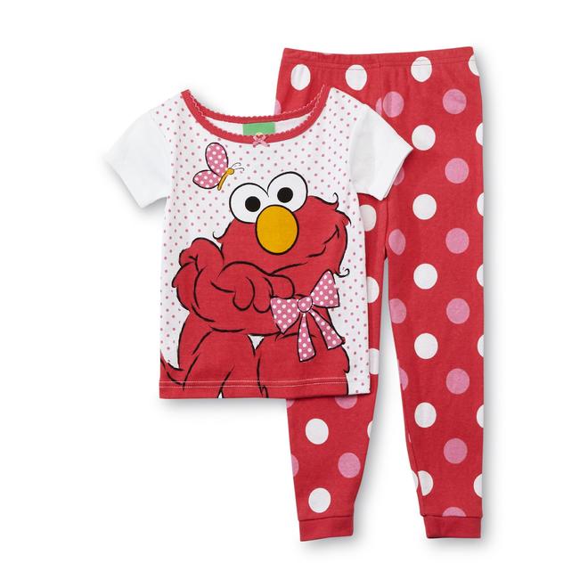 Sesame Street Toddler Girl's 2Pairs Pajamas Elmo