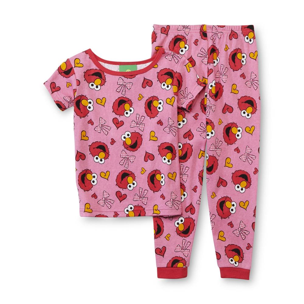 Sesame Street Toddler Girl's 2-Pairs Pajamas - Elmo