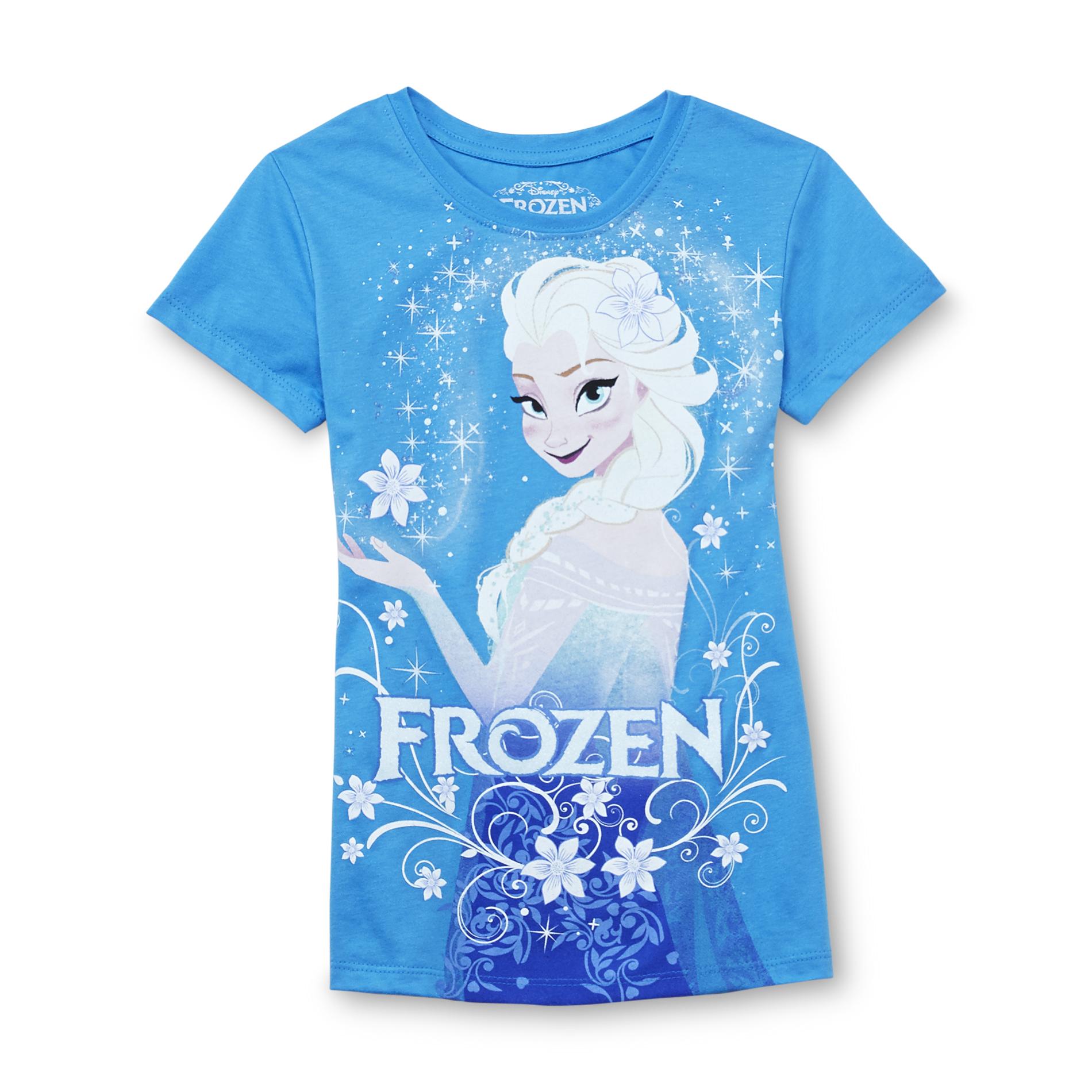 Disney Frozen Girl's Graphic T-Shirt - Elsa the Snow Queen