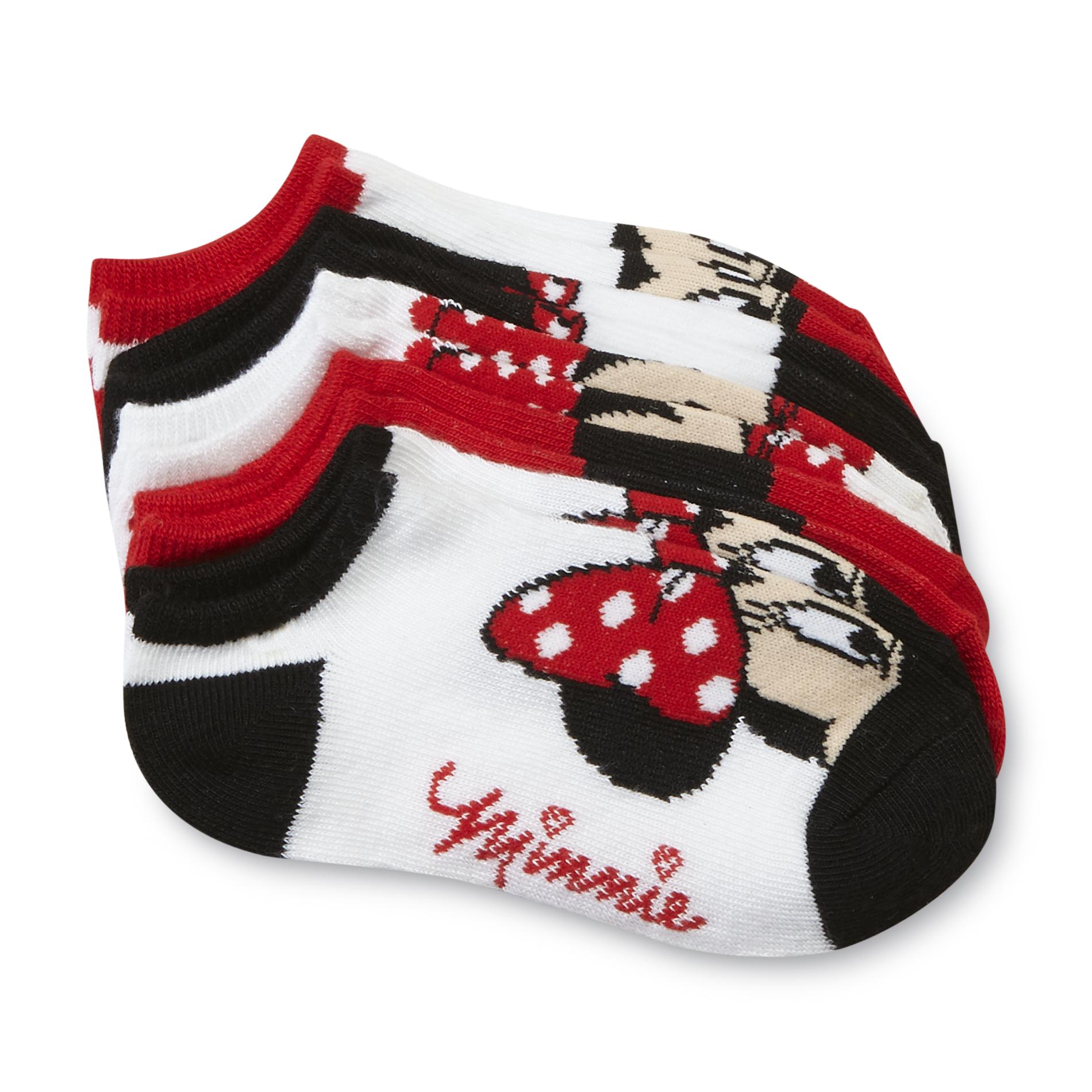 Disney Girl's 5-Pairs No-Show Socks - Minnie Mouse