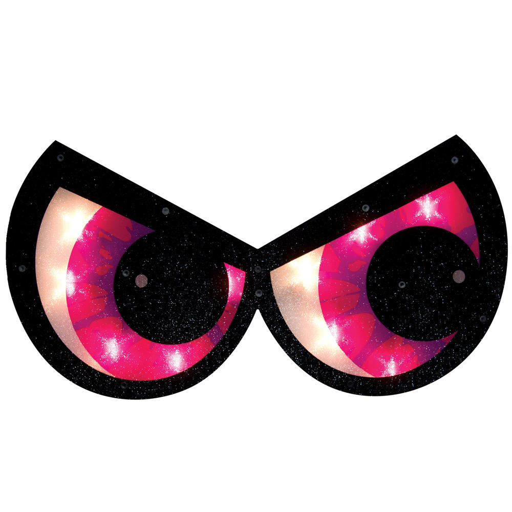 Totally Ghoul Lighted Shimmer Eyes- Pink