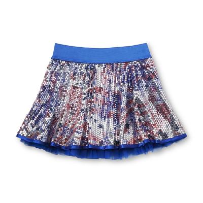 Piper Girl's Embellished Scooter Skirt - Stars & Stripes